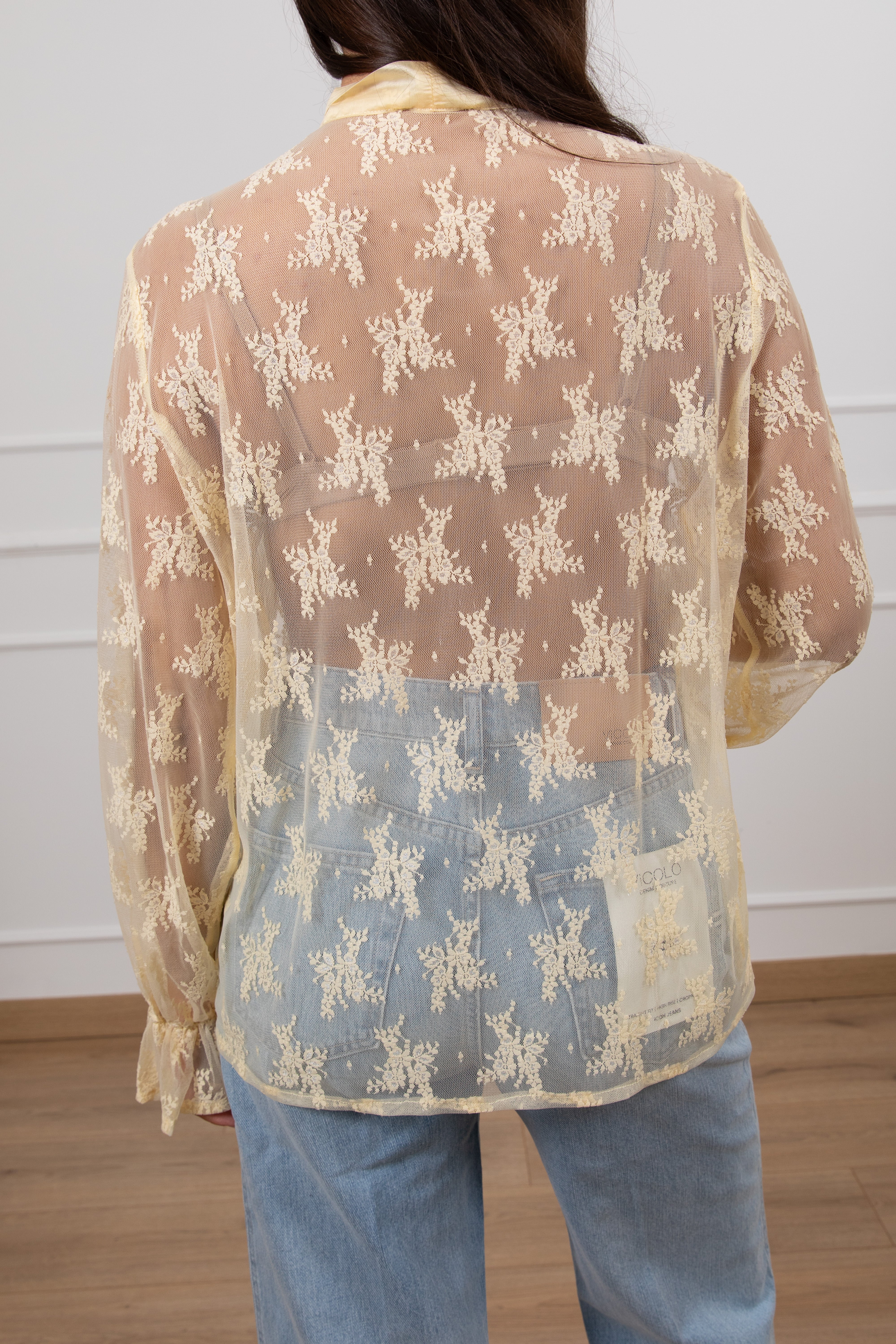 Camicia in pizzo con fiocco Susy Mix
