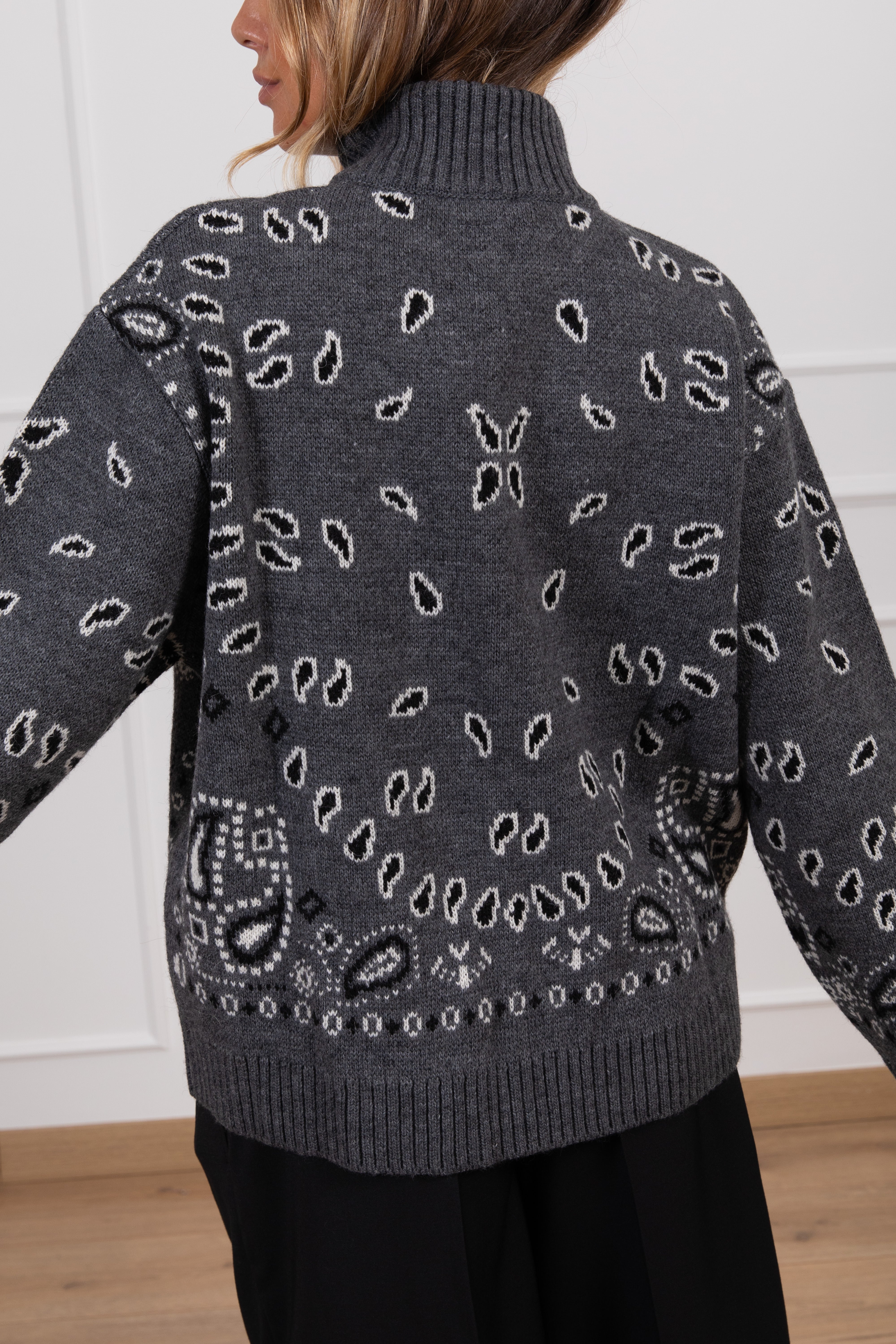 Maglia fantasia bandana con zip Tensione IN