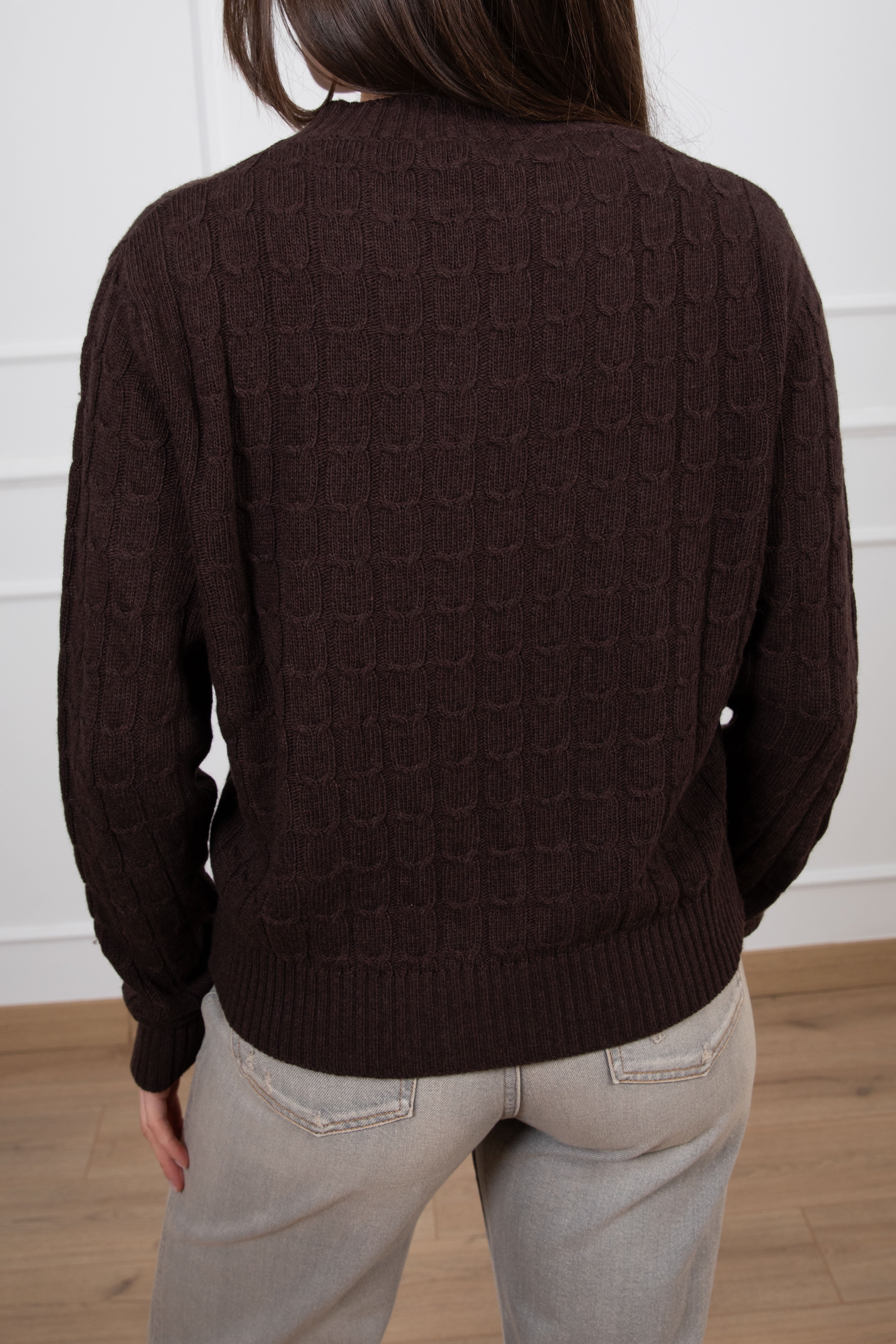 Pull treccia piatta con monogram ViCOLO