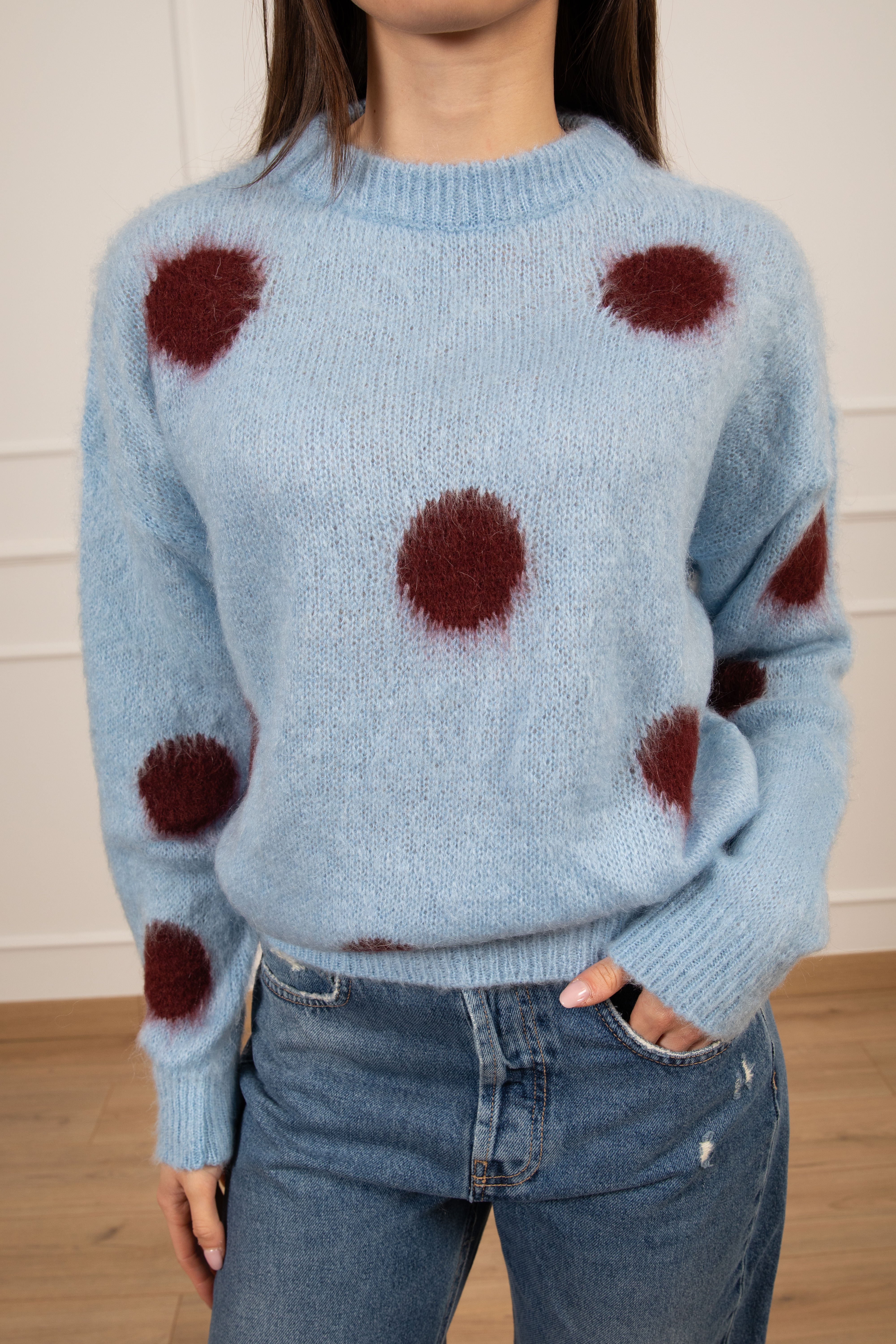 Pull a pois in mohair ViCOLO