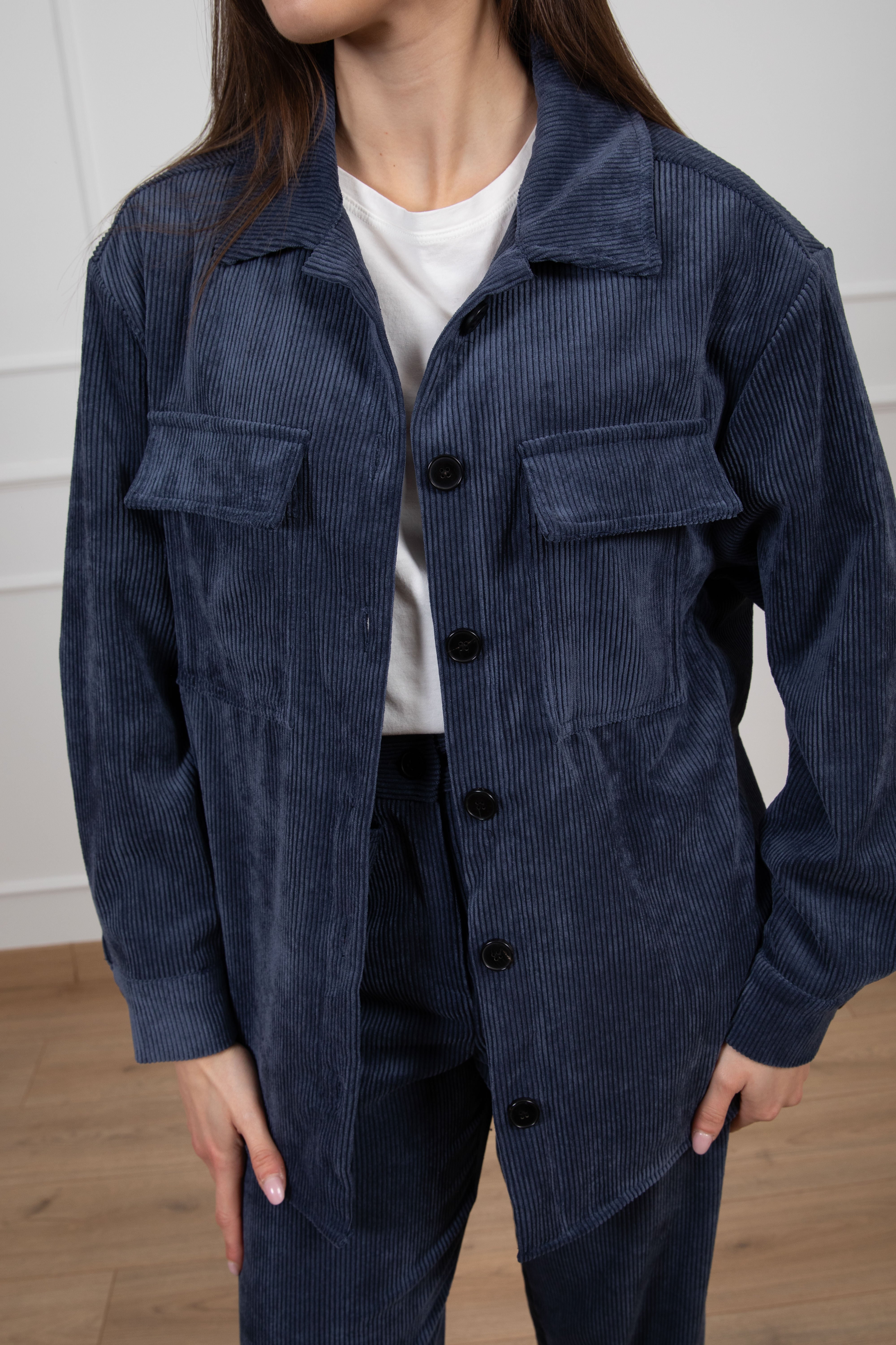 Camicia con tasche in velluto rocciatore ViCOLO