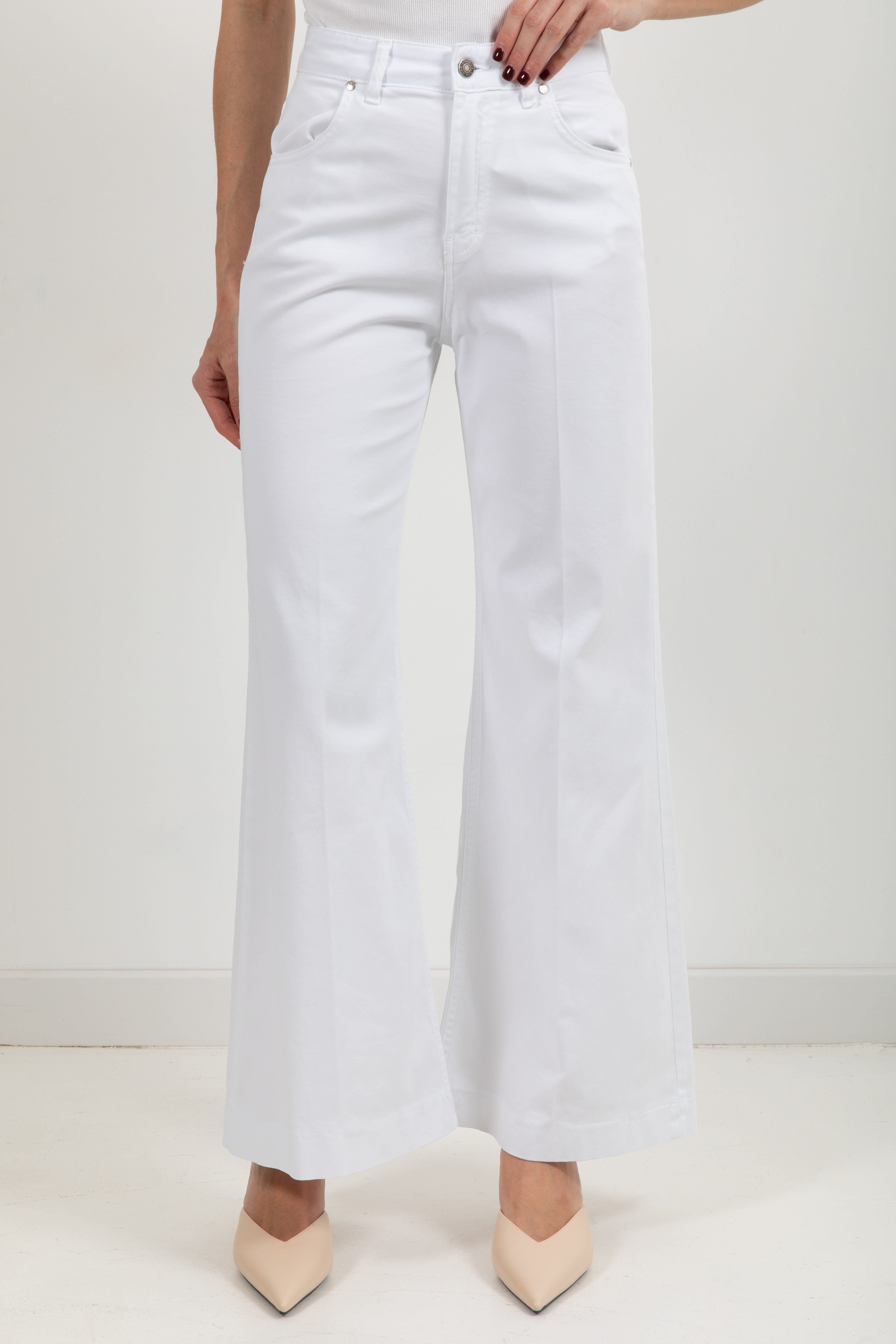 Pantalone 5 tasche con gamba larga Susy Mix