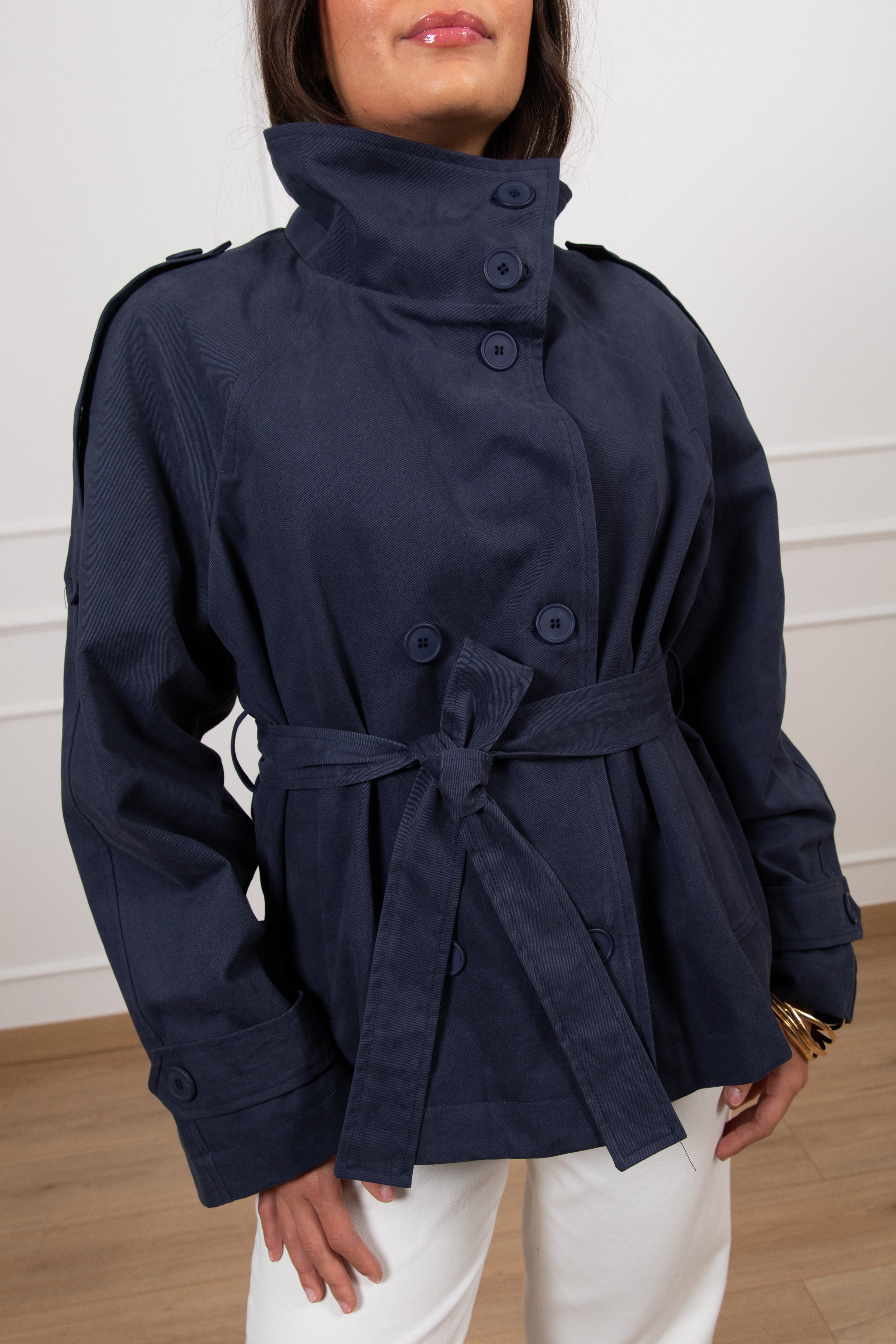 Trench in canvas con fusciacca Tensione IN