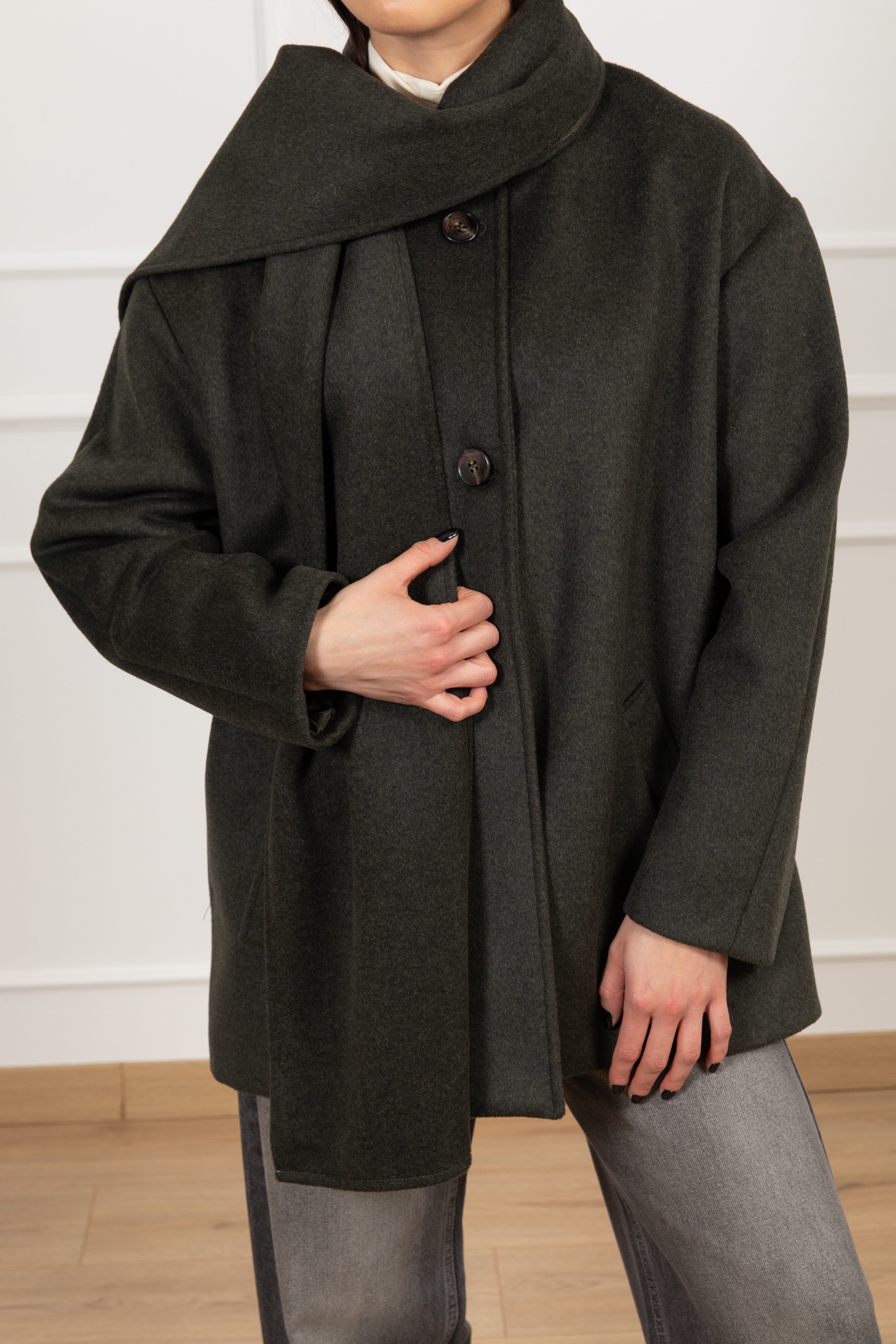 Cappotto con sciarpa inclusa Tensione IN