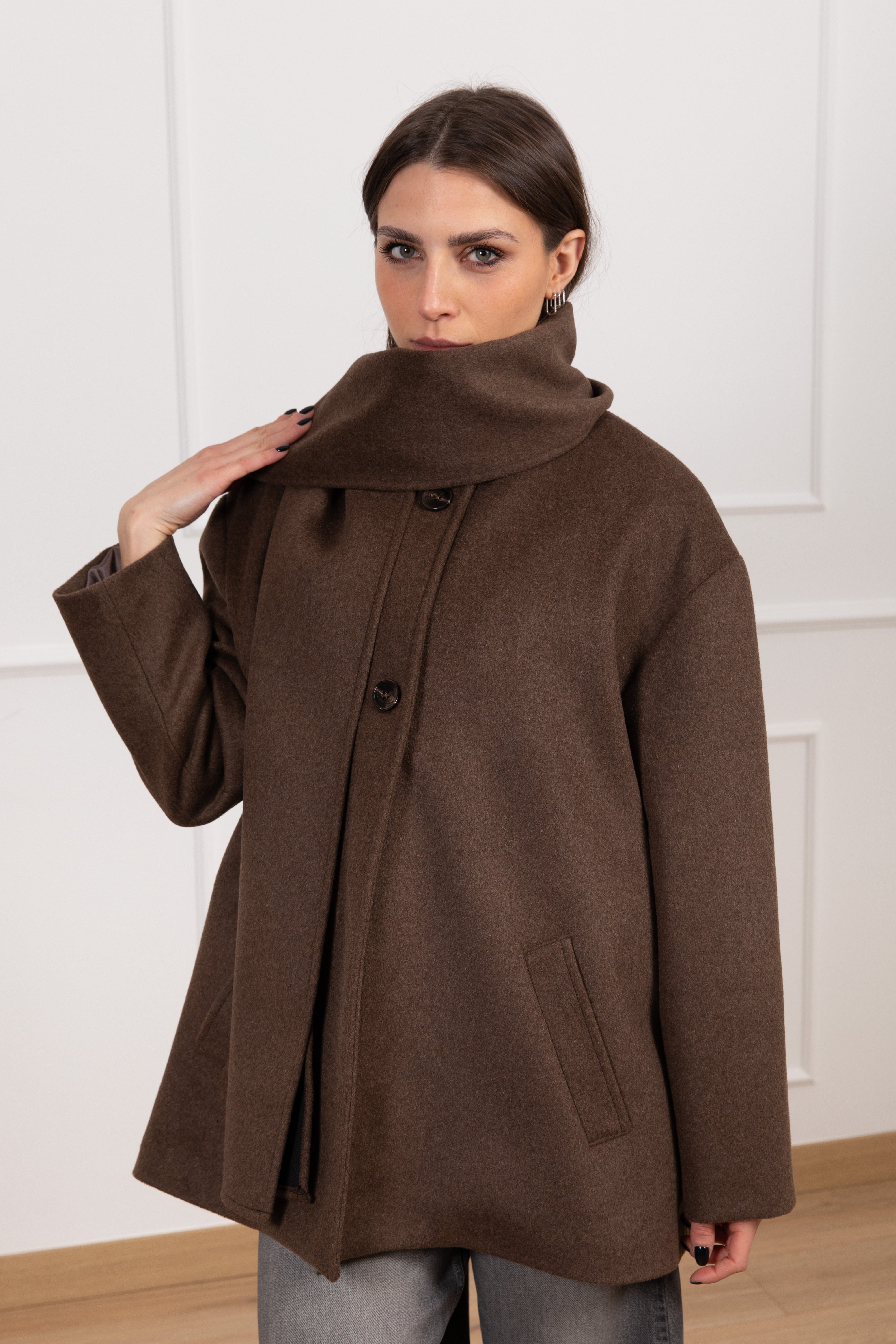 Cappotto con sciarpa inclusa Tensione IN
