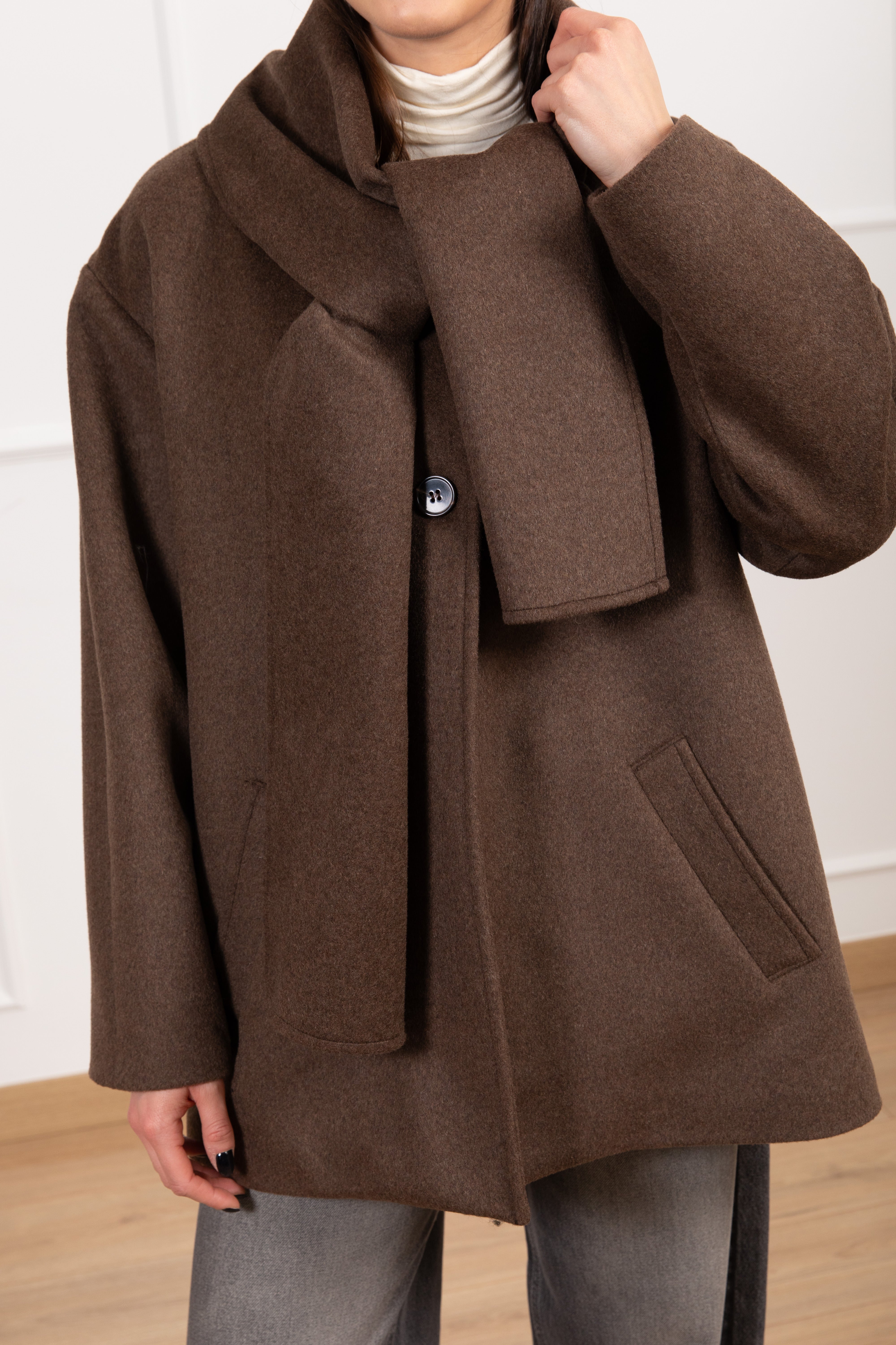 Cappotto con sciarpa inclusa Tensione IN