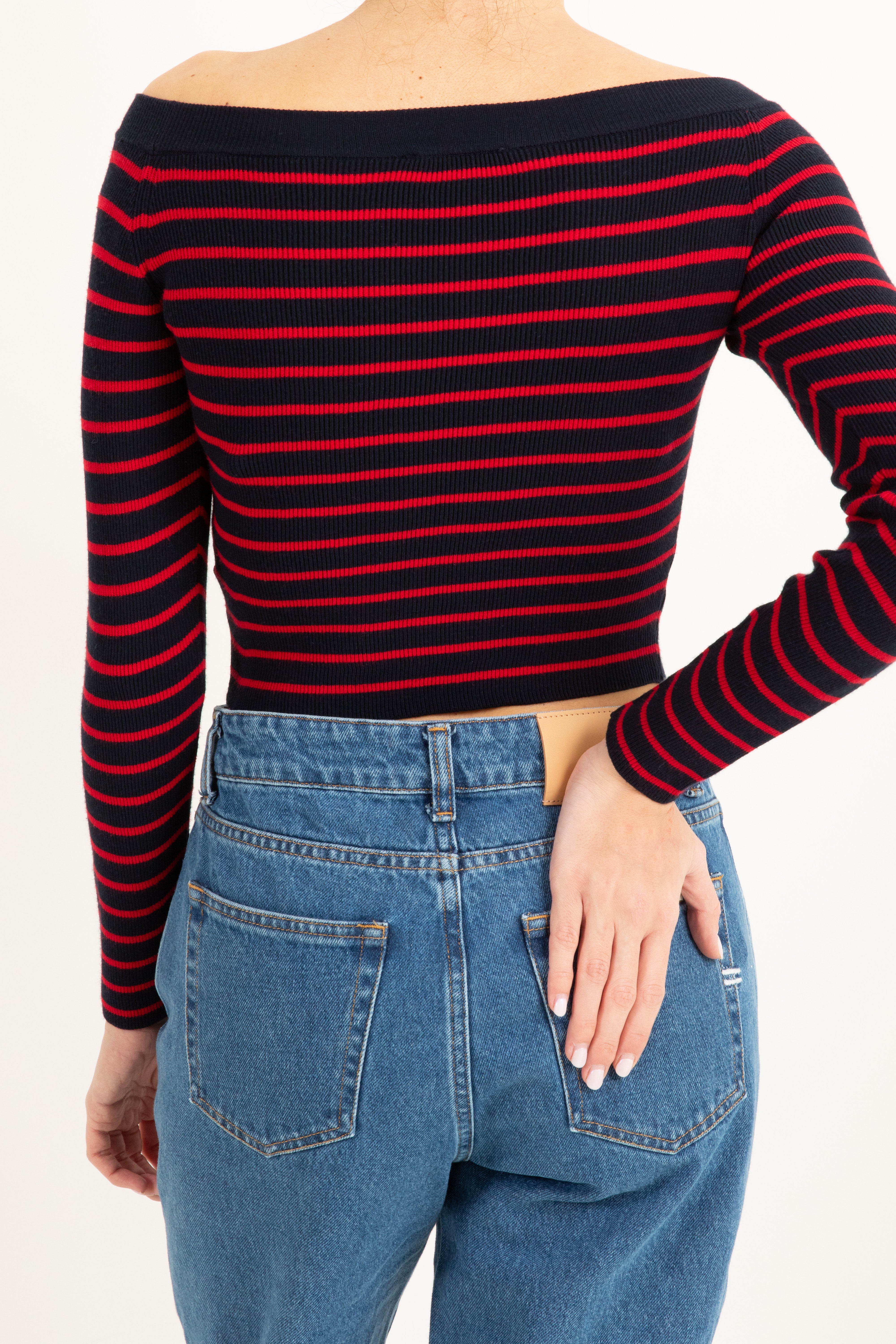 Maglia a righe con scollo shiffer ViCOLO