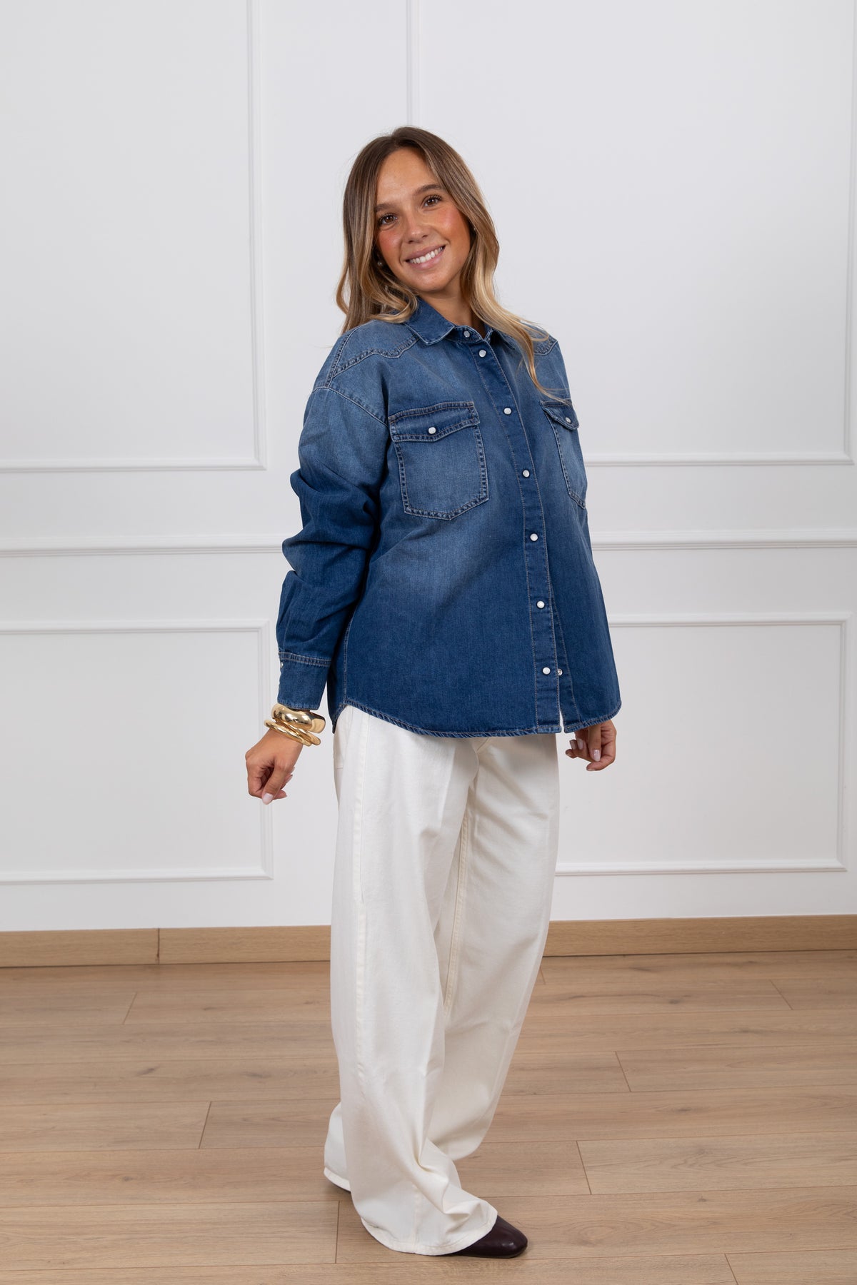 Camicia over-size in jeans ViCOLO
