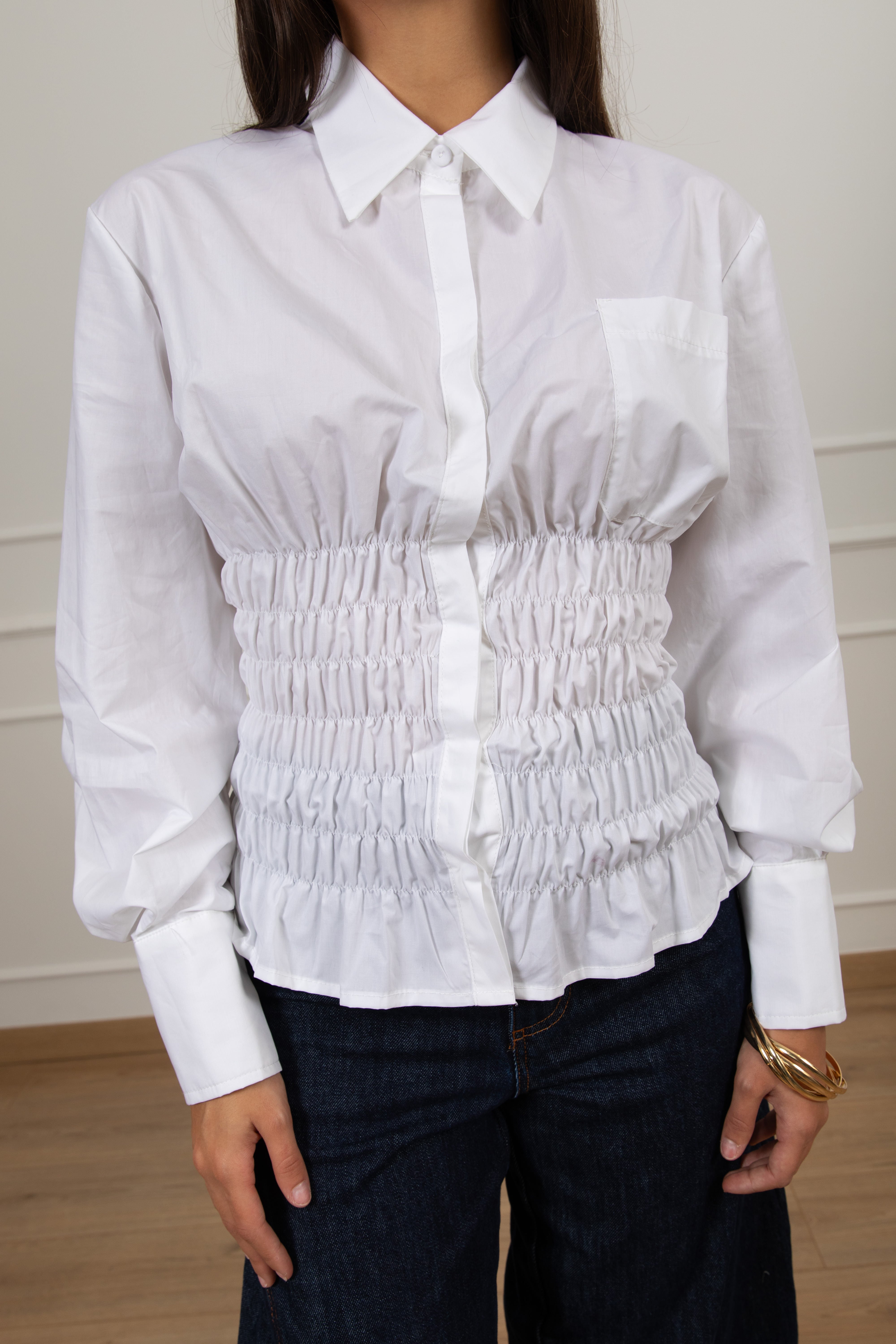 Camicia con arricciatura Tensione IN