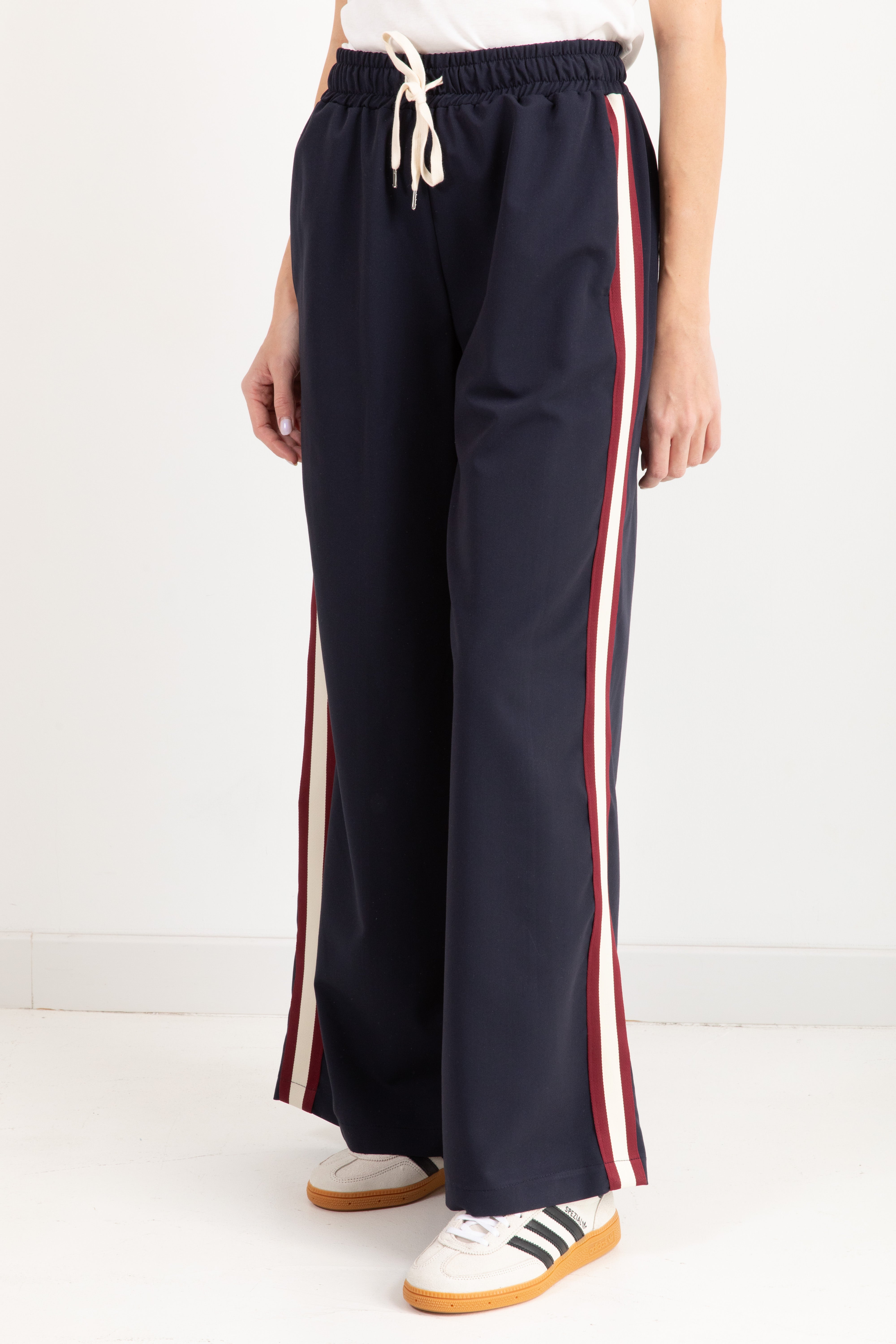 Pantalone gamba dritta con banda con riga larga ViCOLO