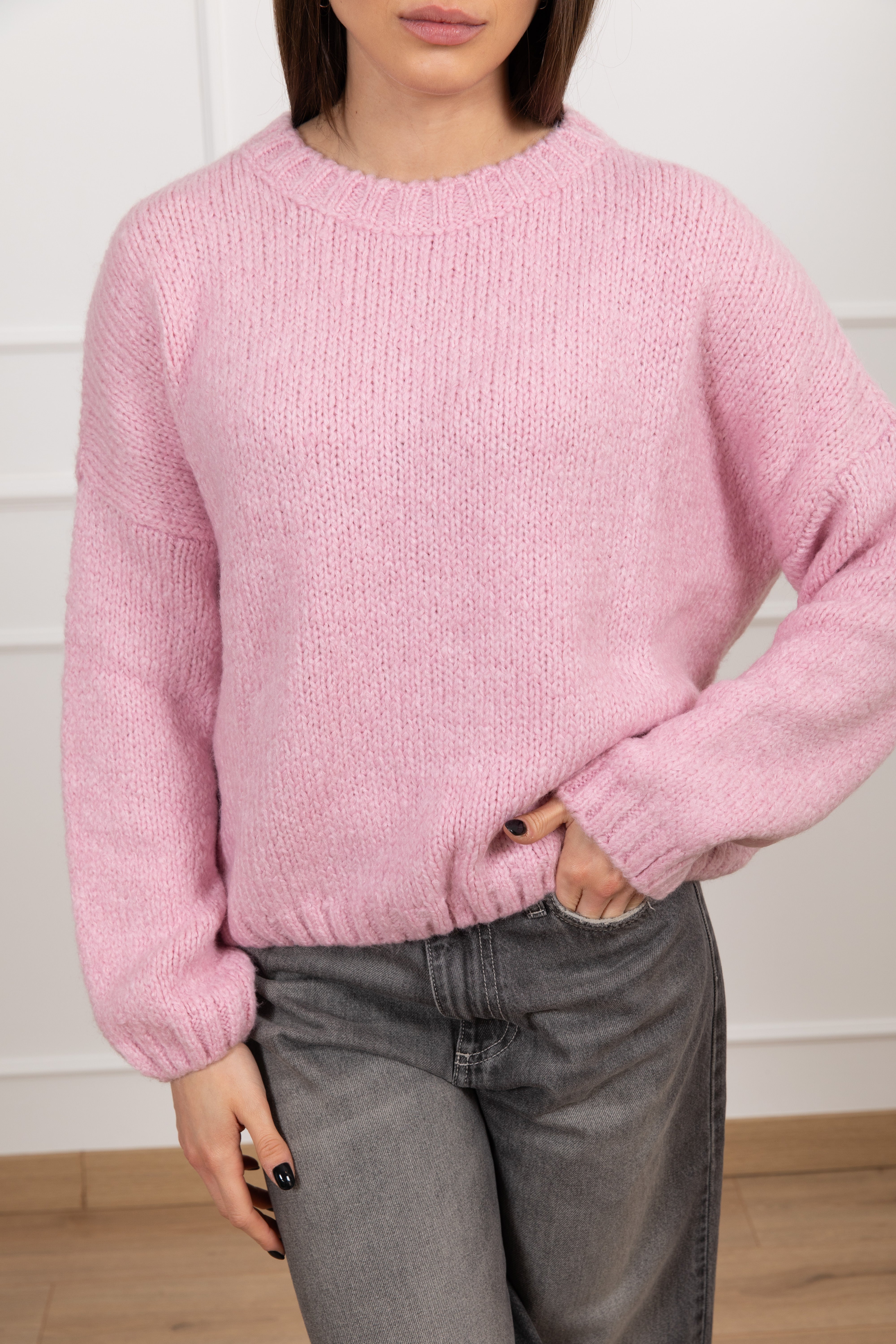 Pull girocollo in lana grossa Tensione IN