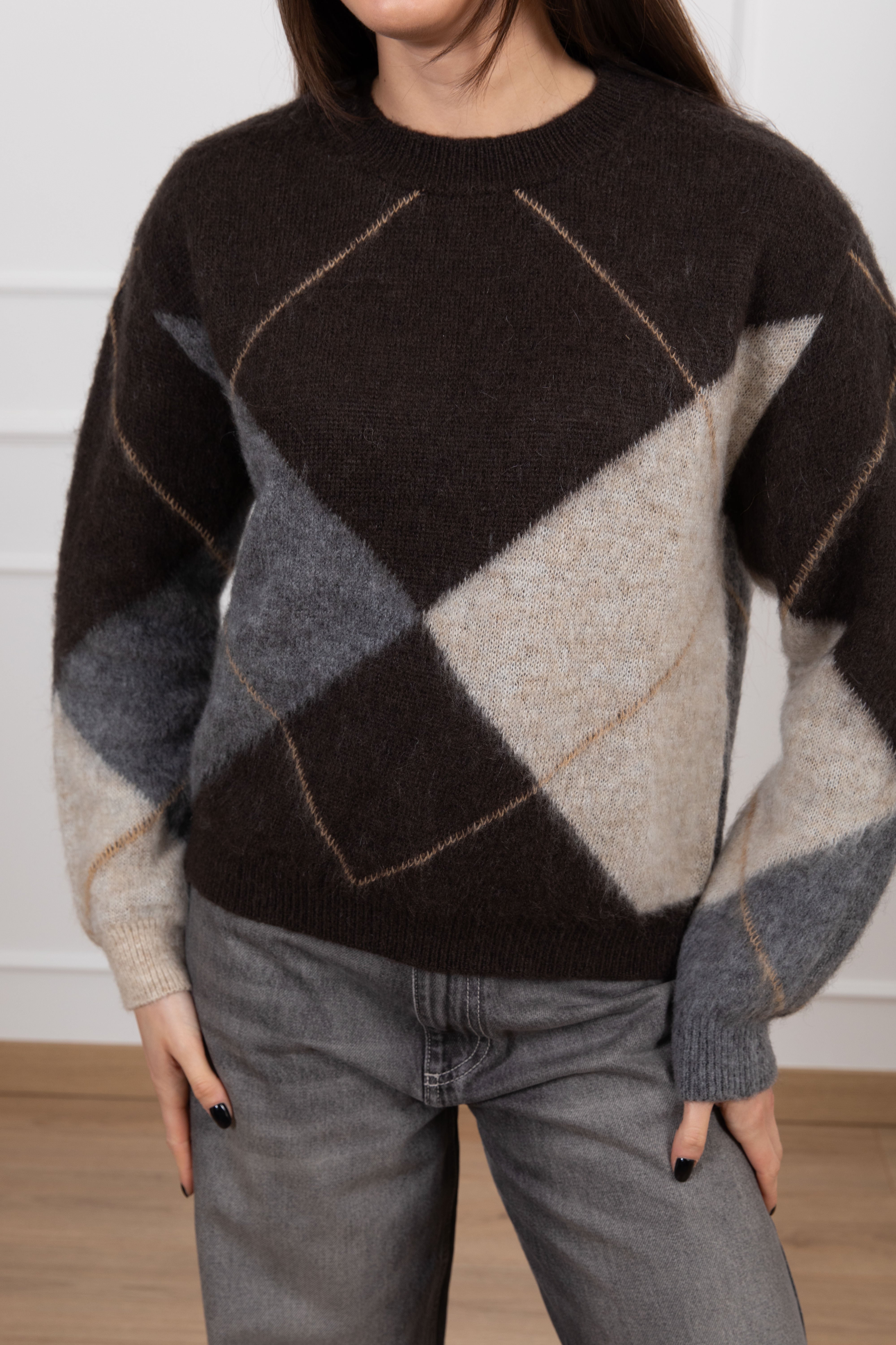 Pull maxi-rombo Tensione IN