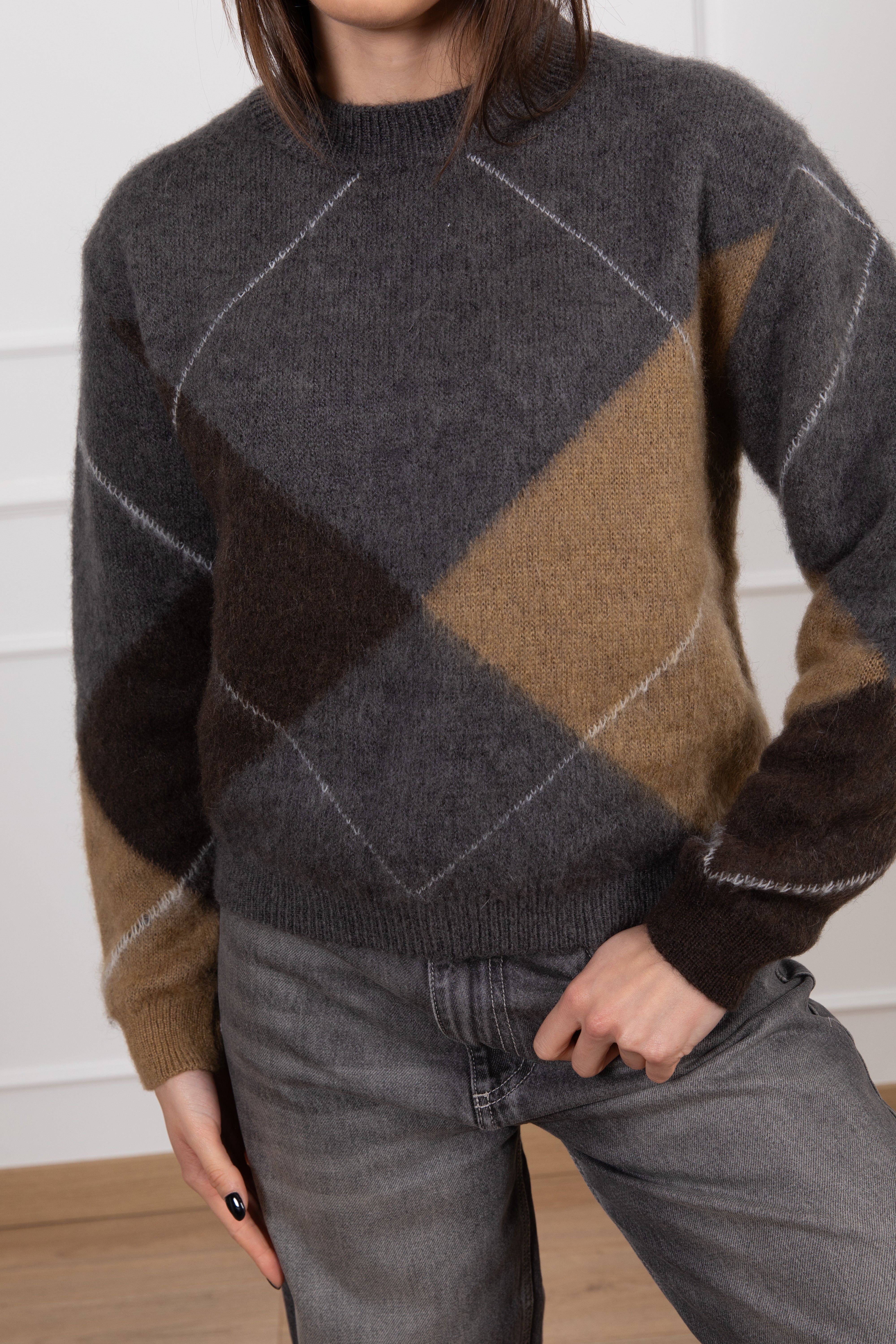 Pull maxi-rombo Tensione IN