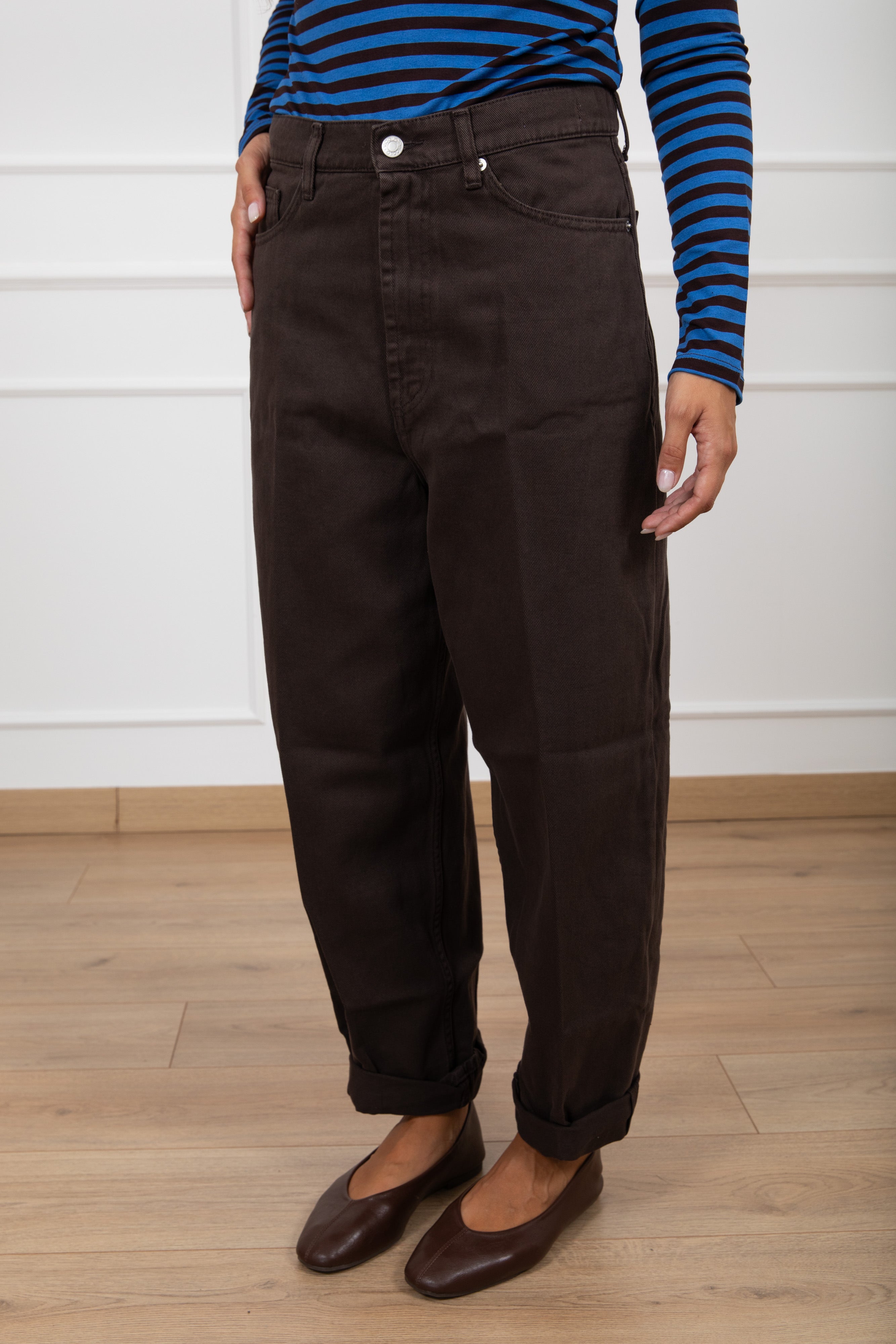 Jeans Laila color relaxed-fit variante moro ViCOLO