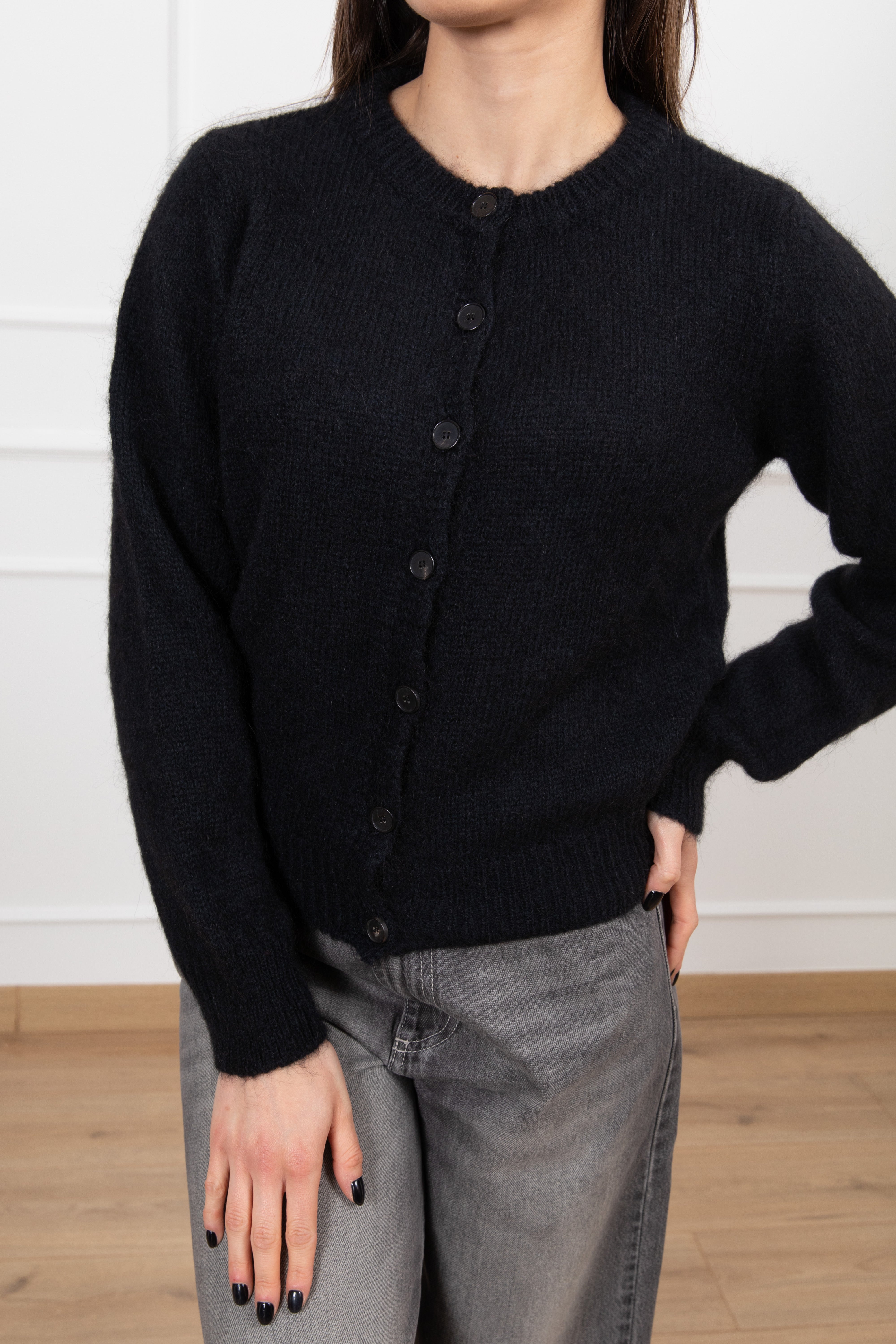 Cardigan girocollo in lana ViCOLO