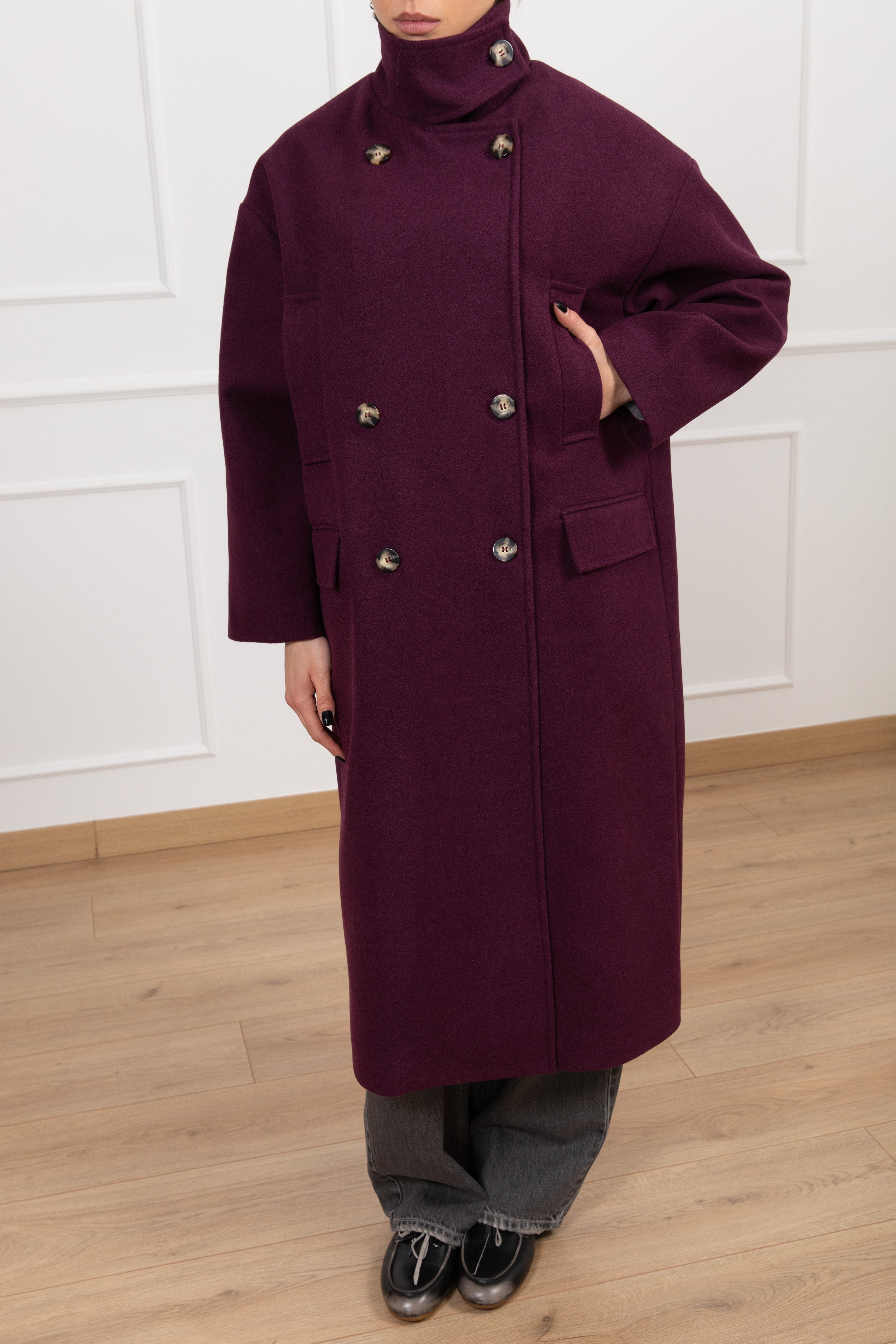 Cappotto con collo a ciambella ViCOLO