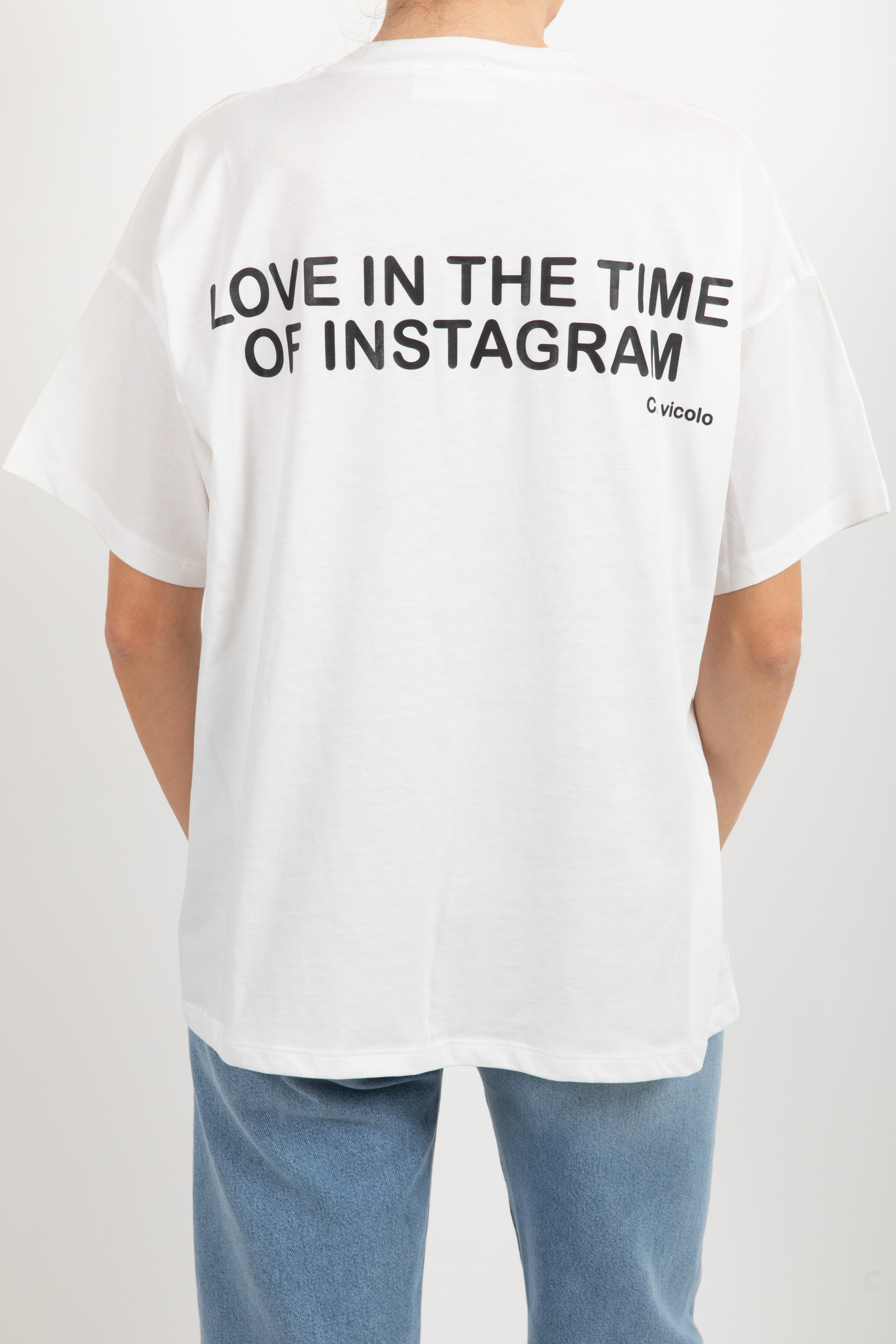 T-shirt con scritta sul retro "Instagram" ViCOLO