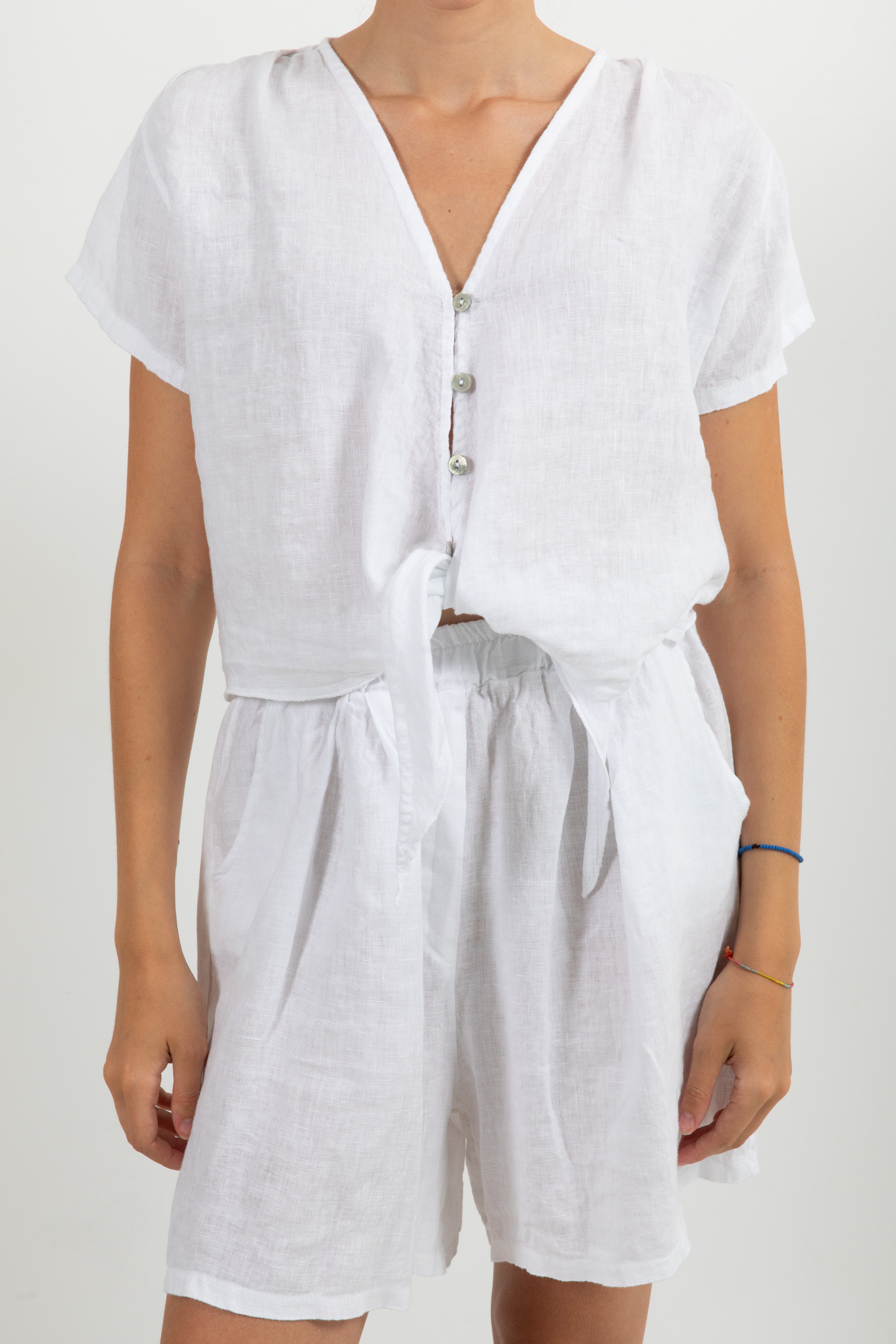 Camicia manica corta 100% lino ViCOLO