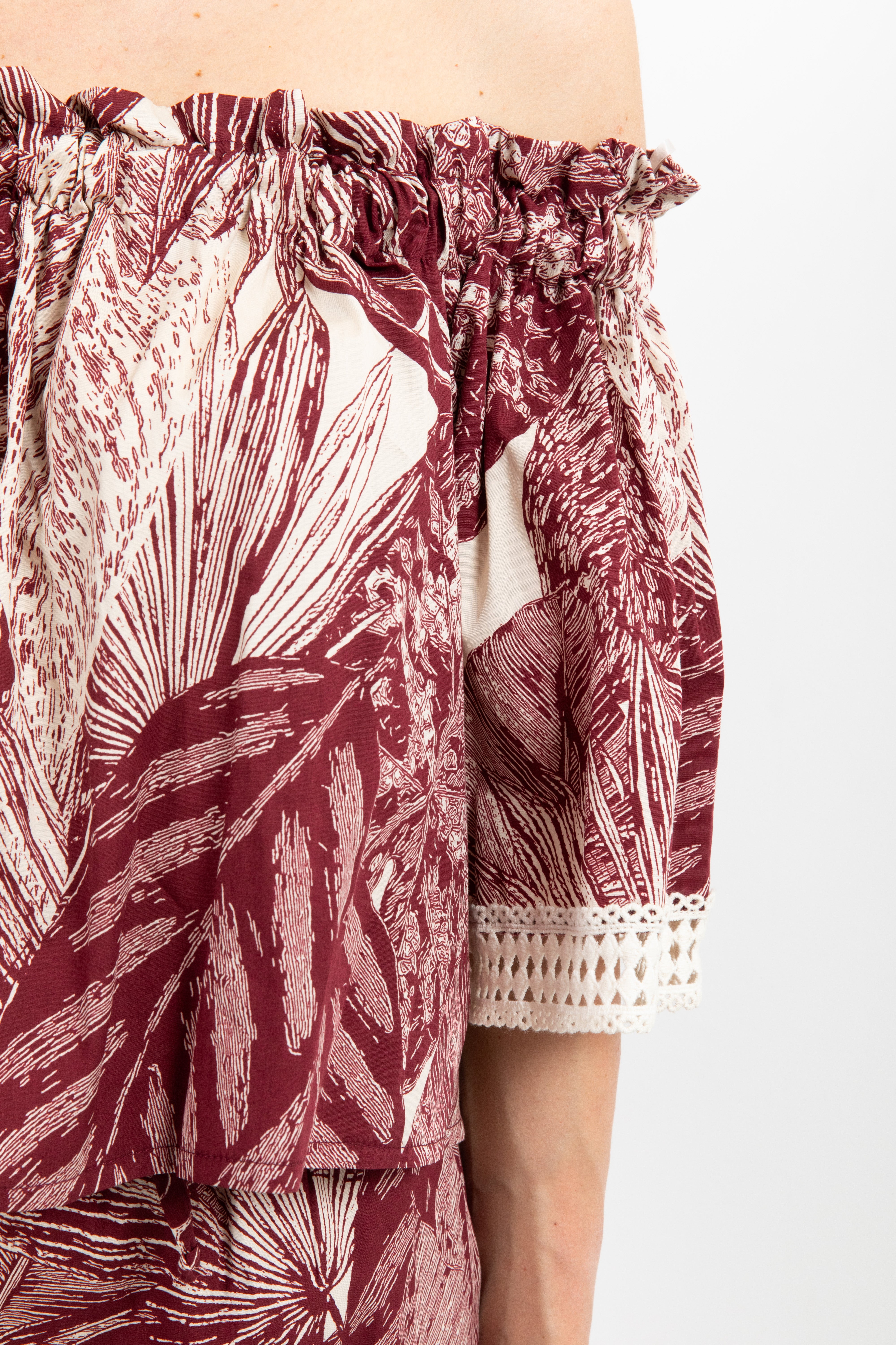 Coordinato in cotone top e pantalone fantasia batik Susy Mix