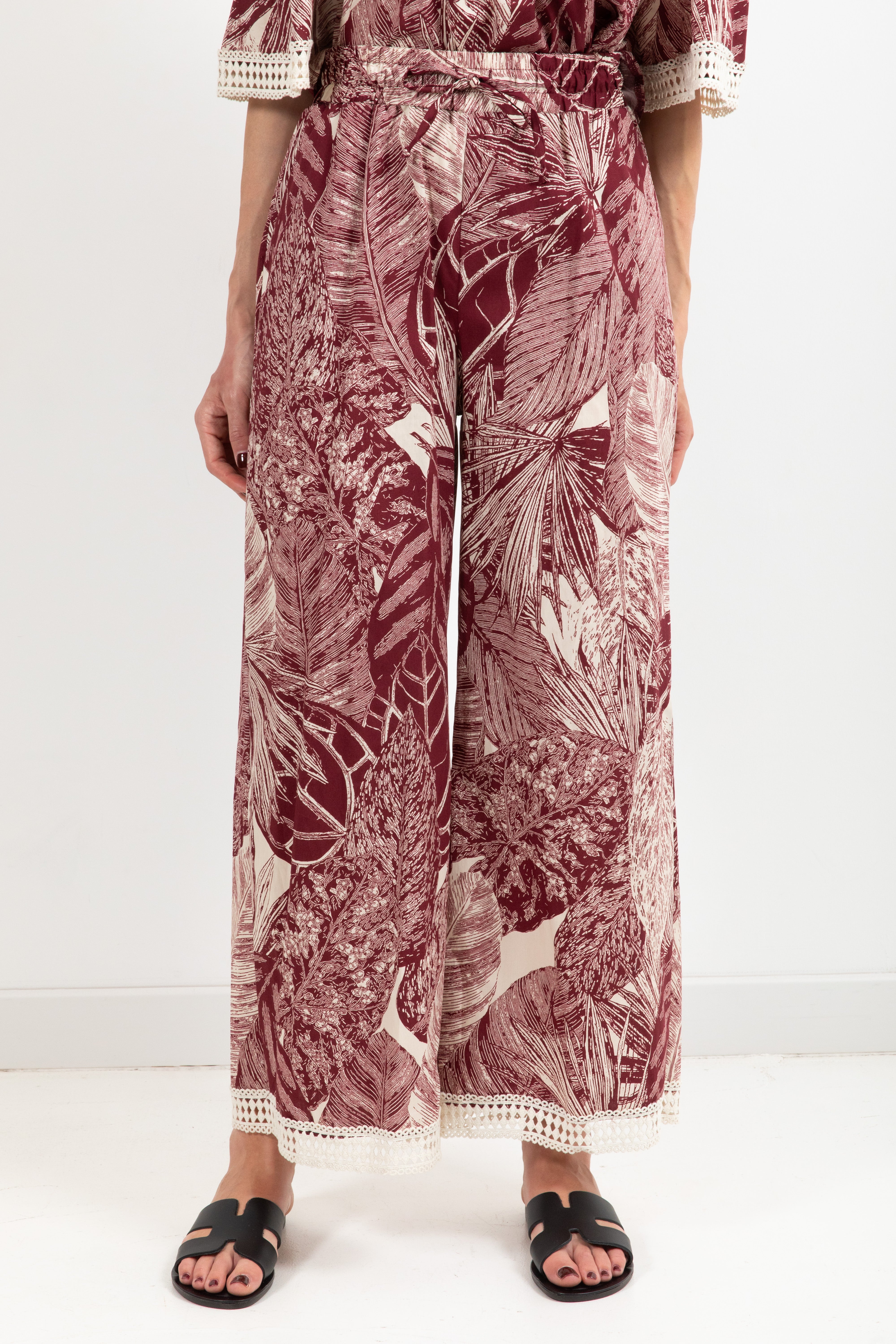 Coordinato in cotone top e pantalone fantasia batik Susy Mix