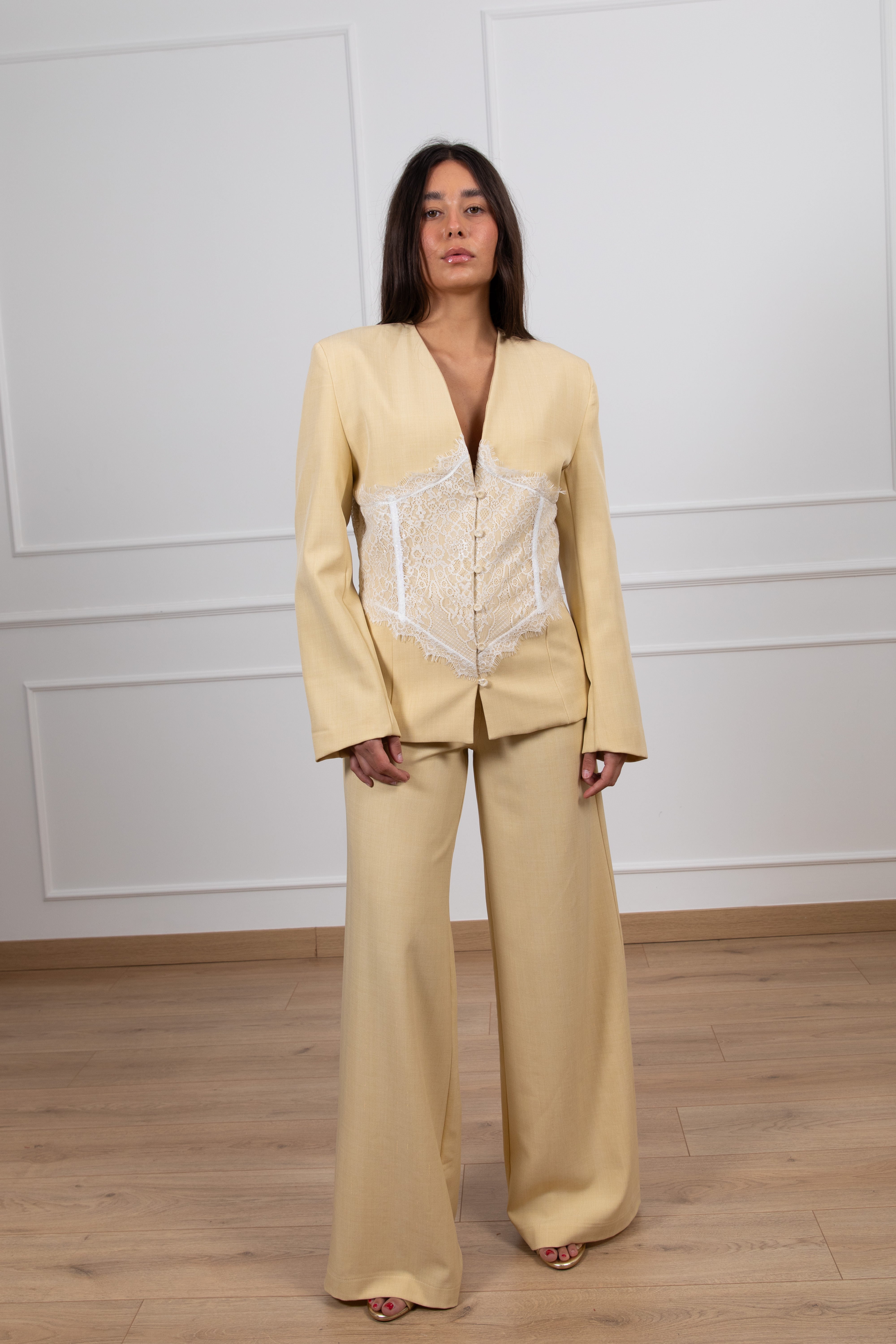 Giacca bustier con inserto in pizzo ViCOLO