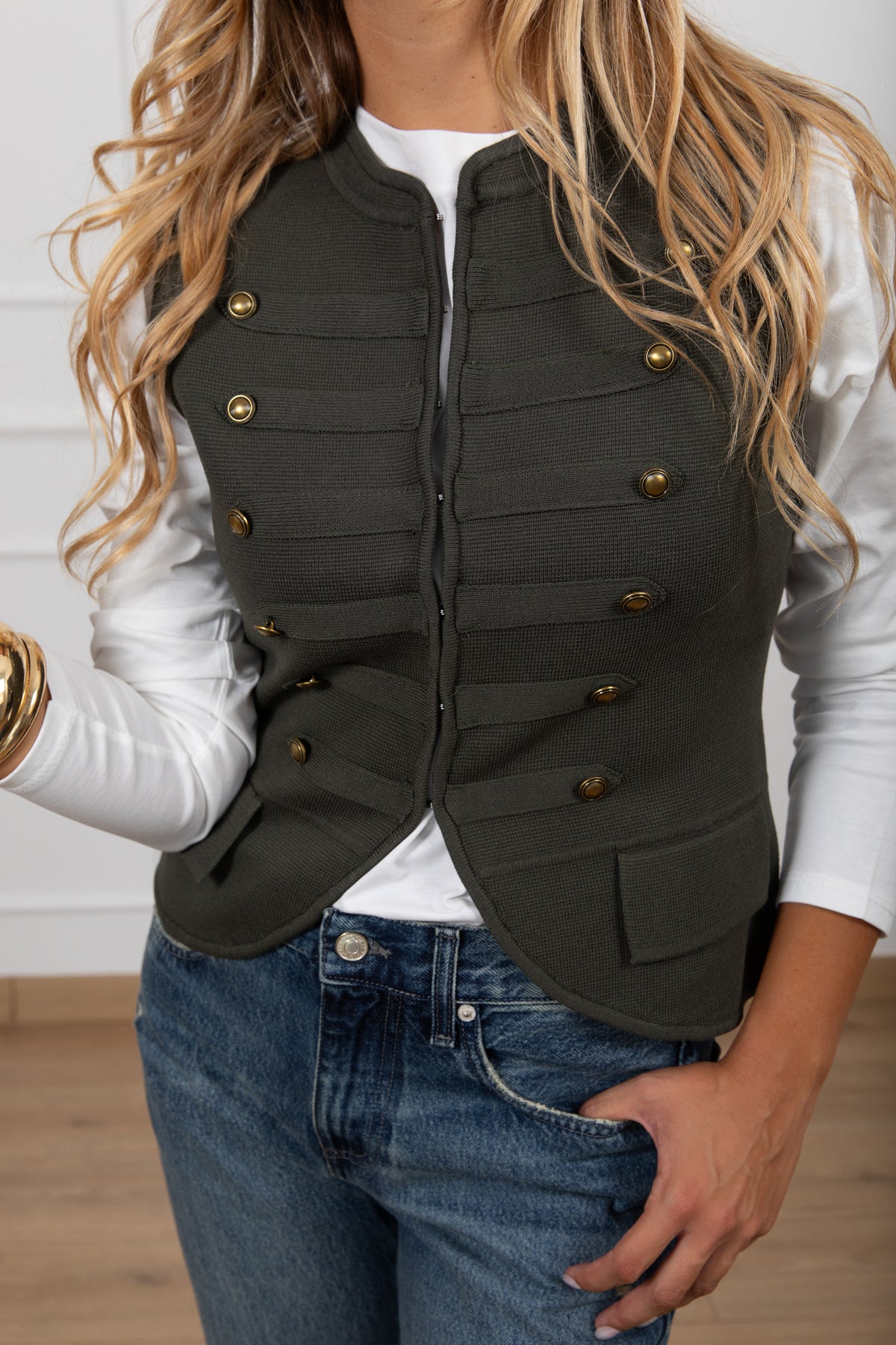 Gilet napoleon in maglia Susy Mix