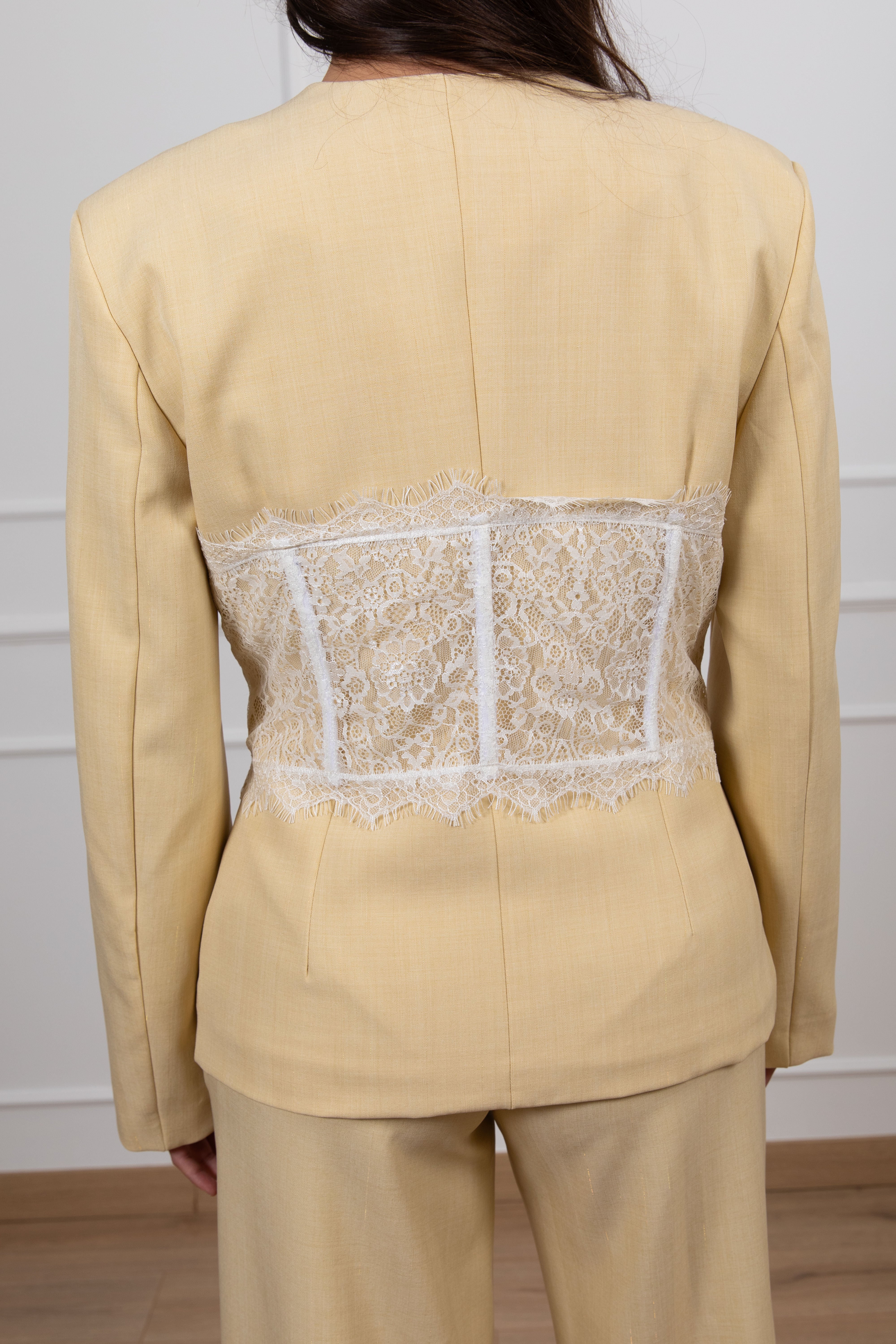 Giacca bustier con inserto in pizzo ViCOLO