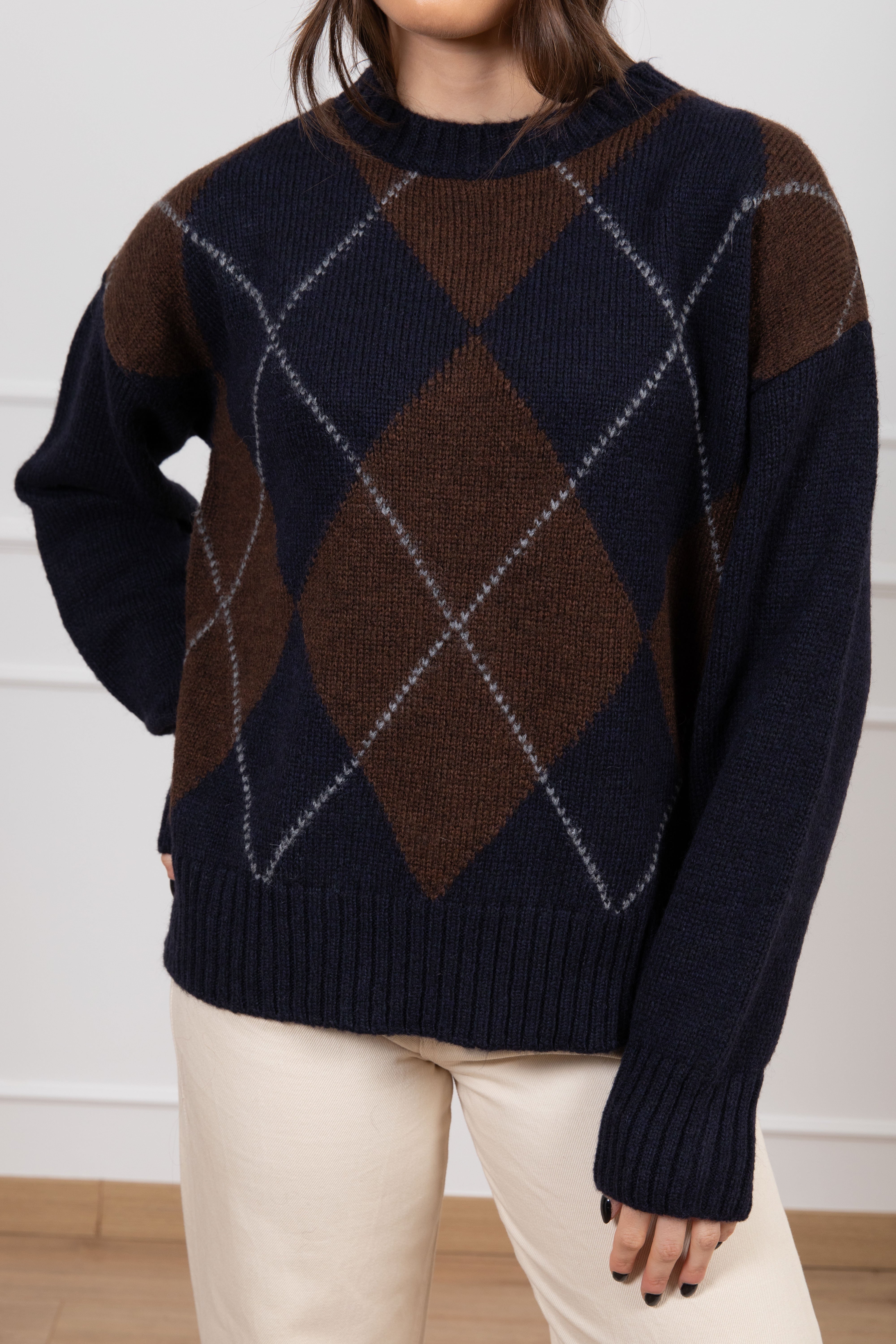 Pull girocollo a rombi Tensione IN