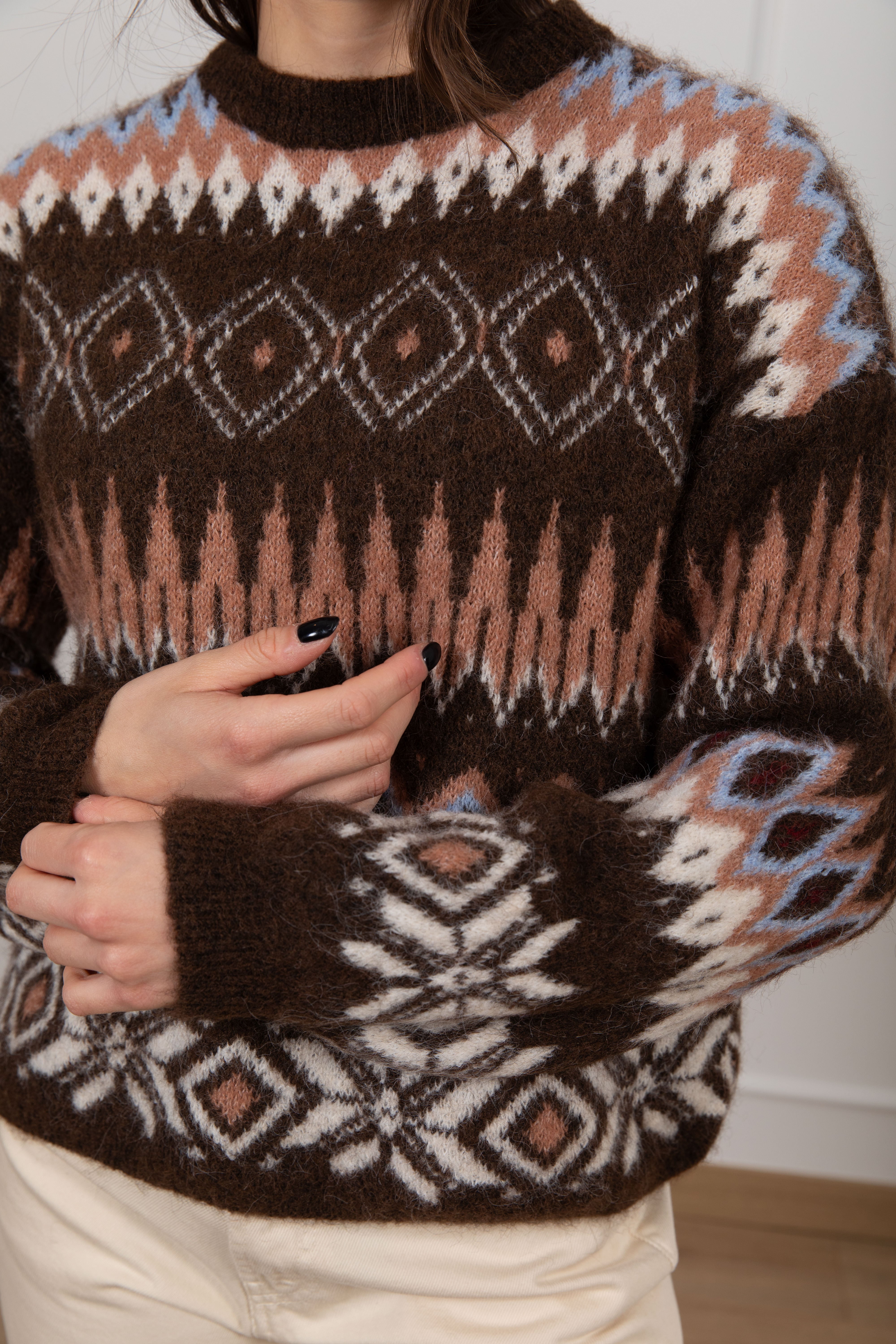 Pull con motivo jacquard Susy Mix