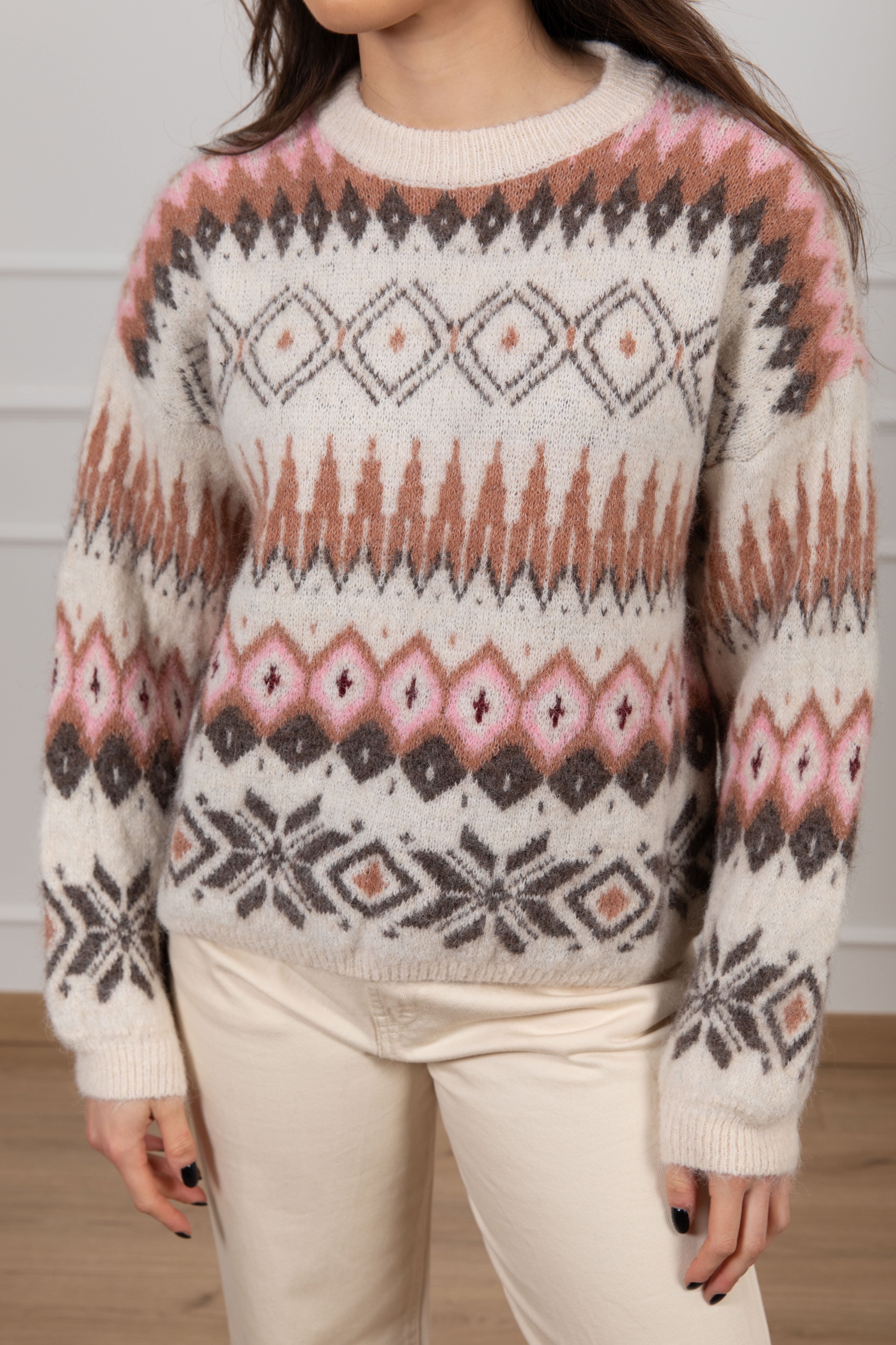 Pull con motivo jacquard Susy Mix