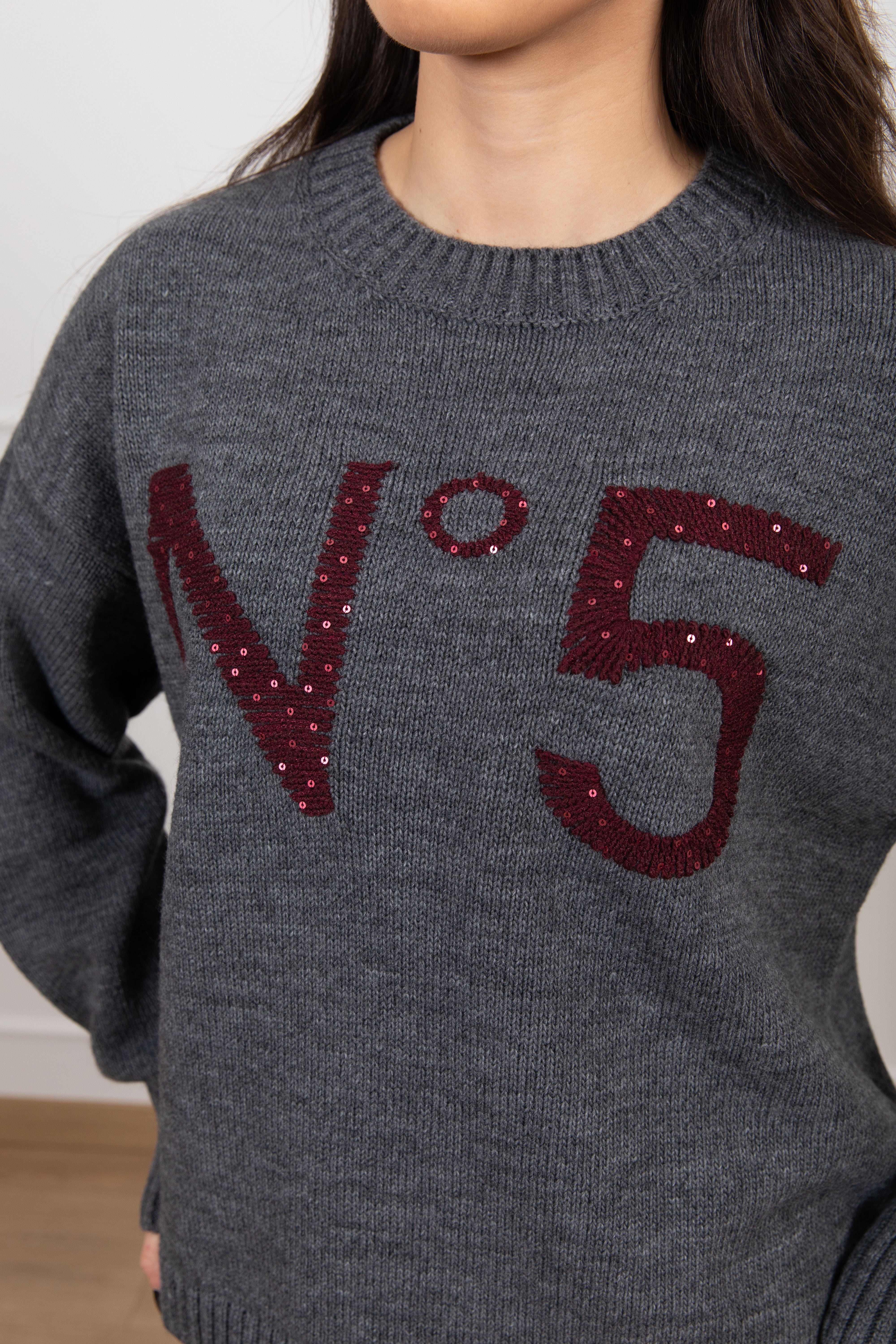 Pull "N 5" con paillettes Tensione IN