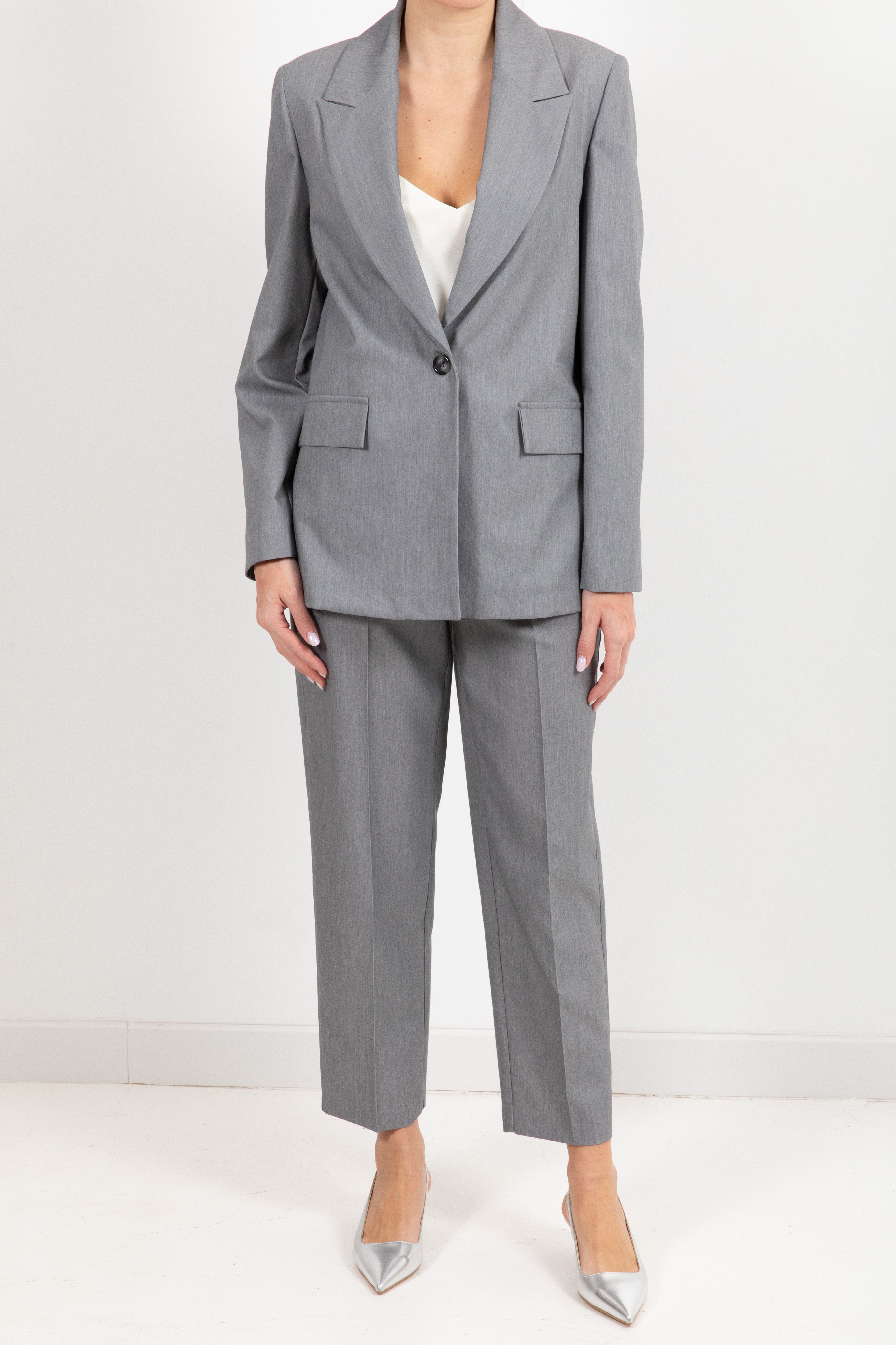 Tailleur giacca mono-bottone e pantalone sigaretta Dixie