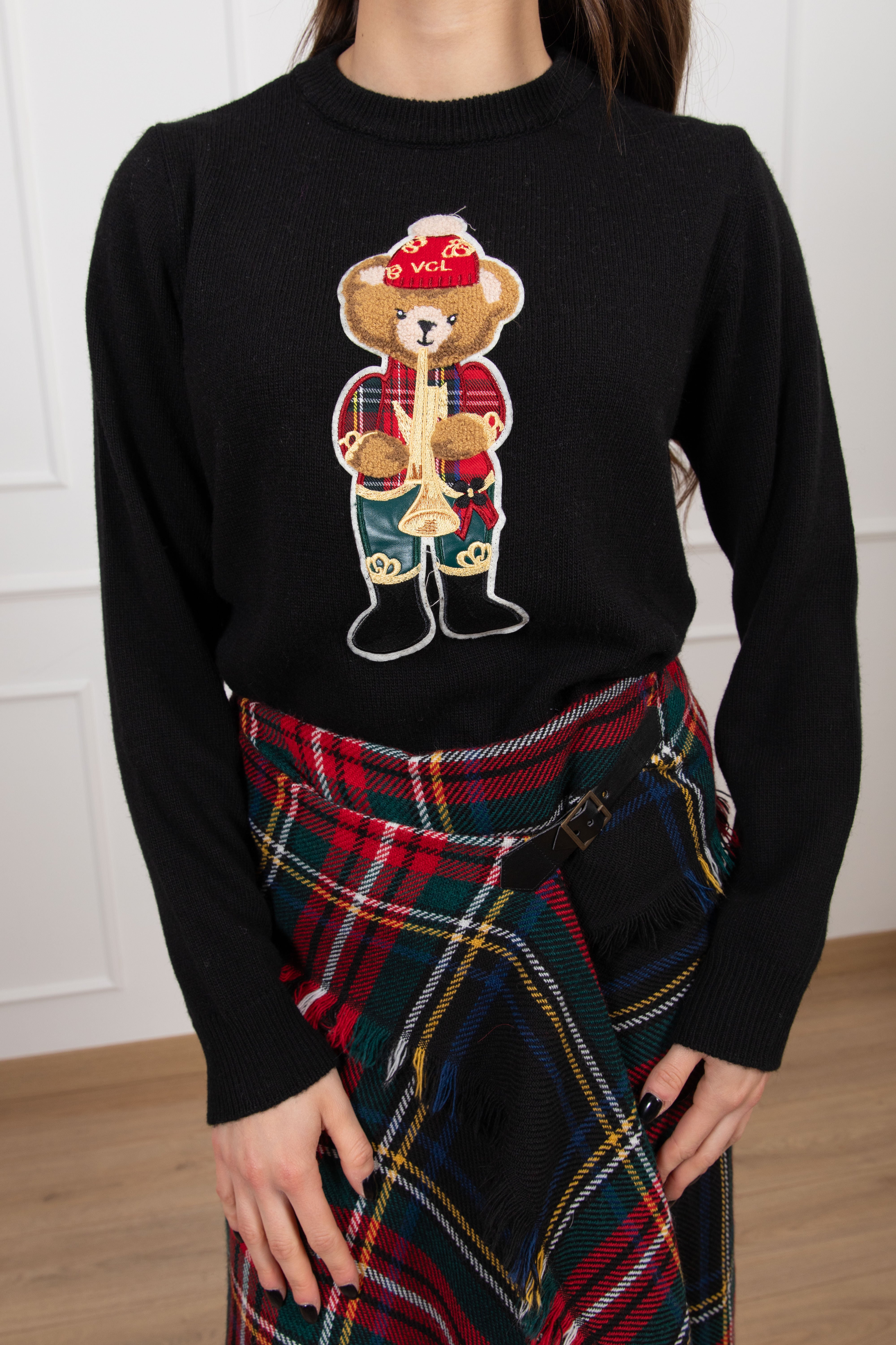 Pull teddy tartan ViCOLO