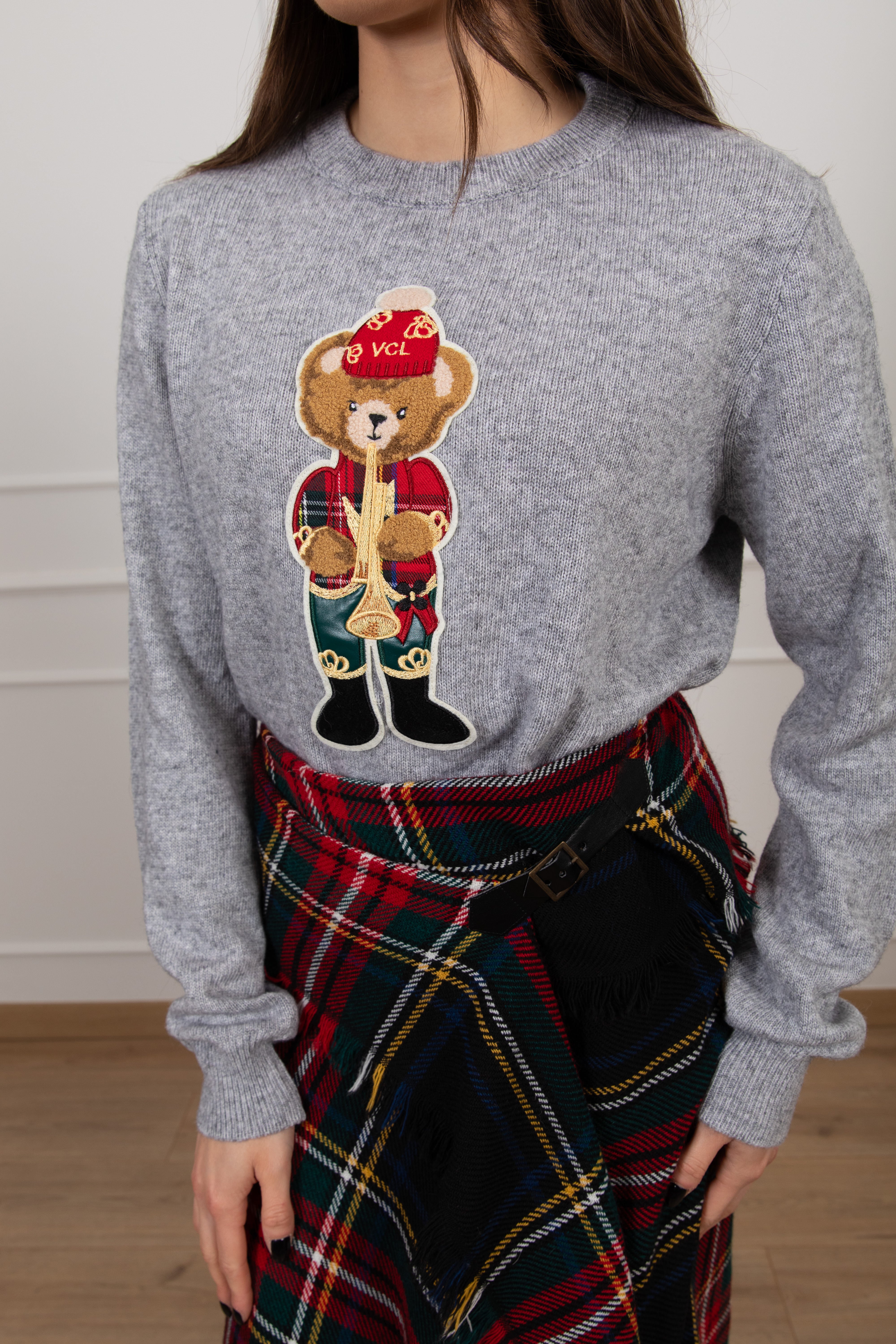 Pull teddy tartan ViCOLO