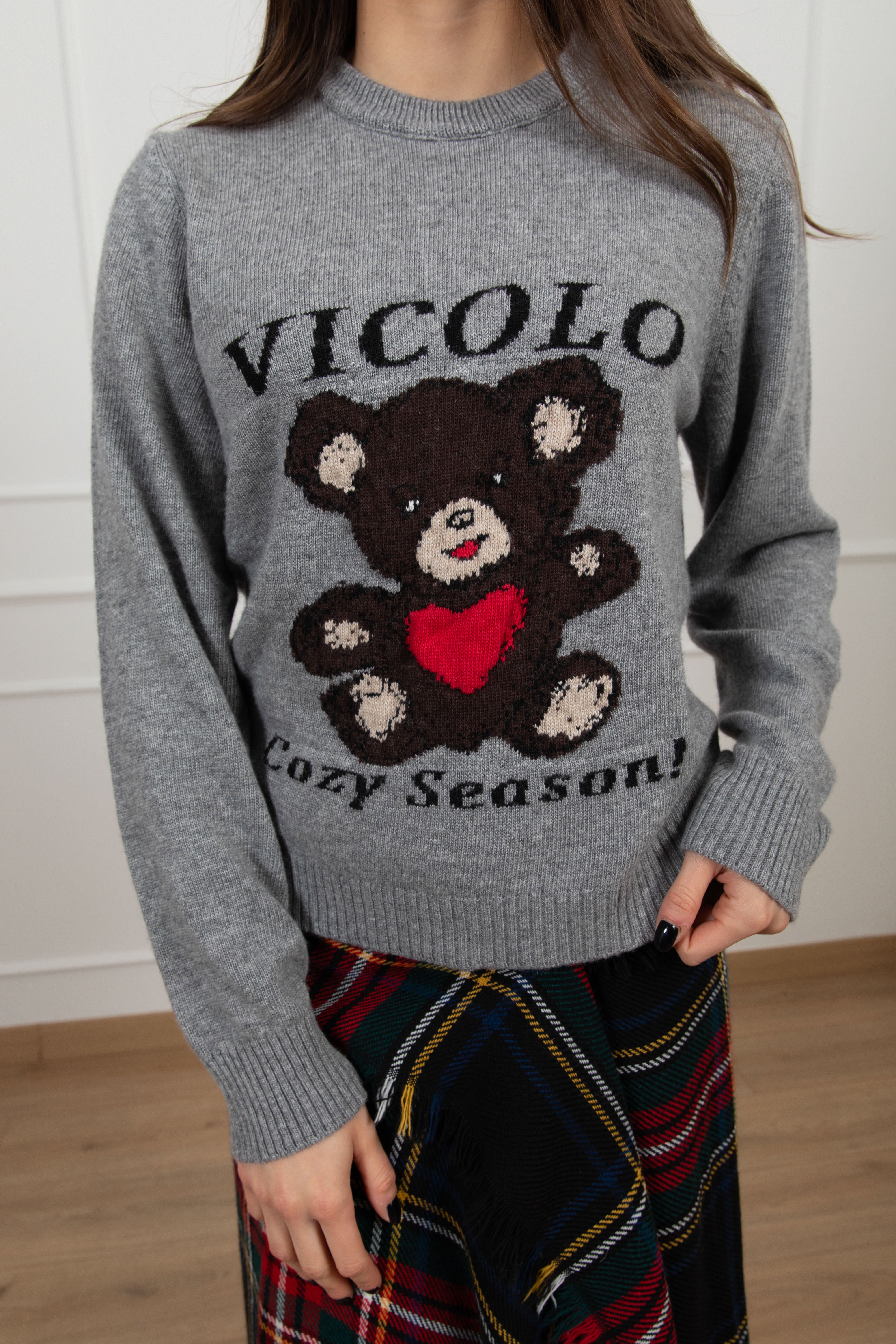 Pull teddy "Cozy season" ViCOLO
