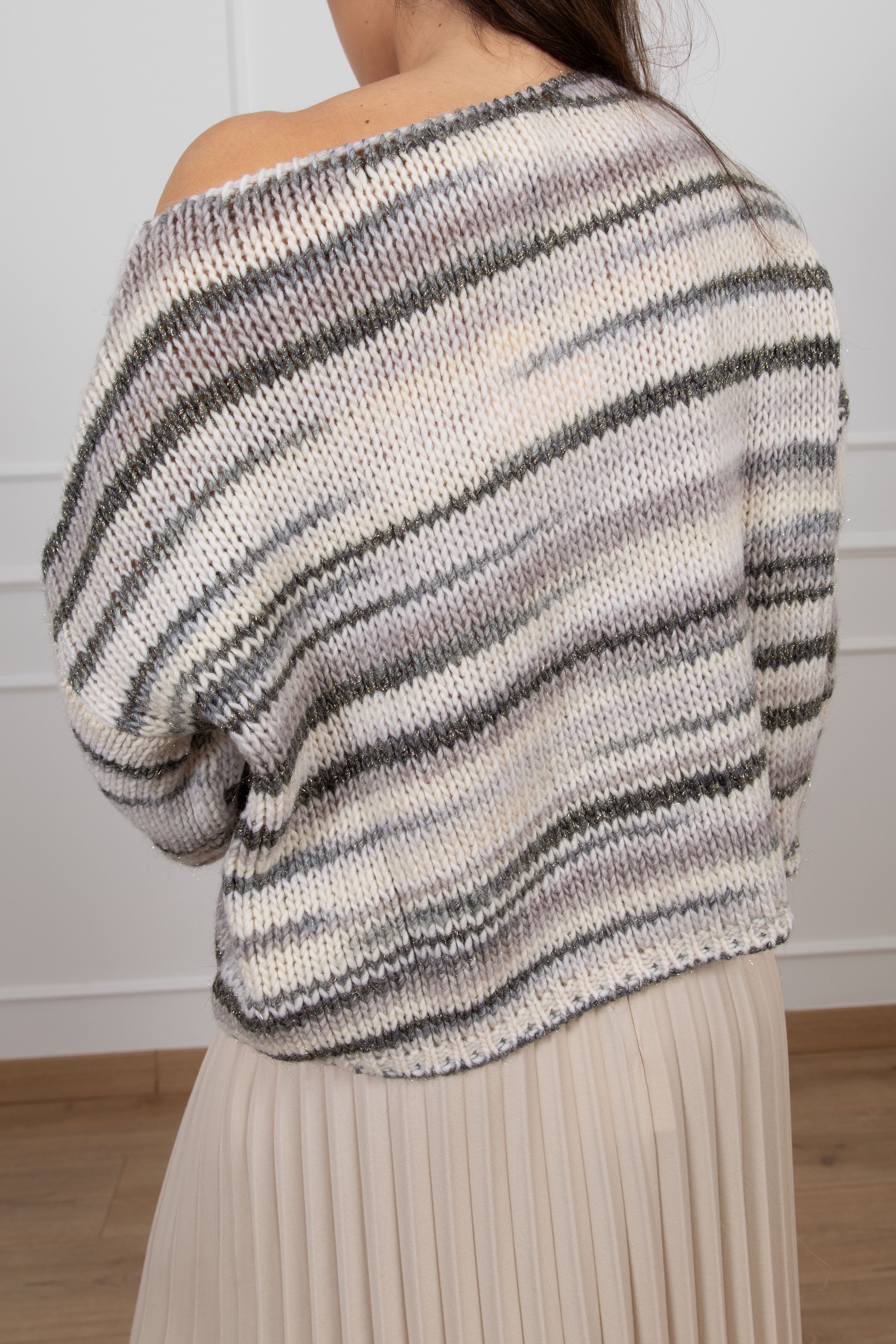 Pull scatoletta zig-zag lurex ViCOLO