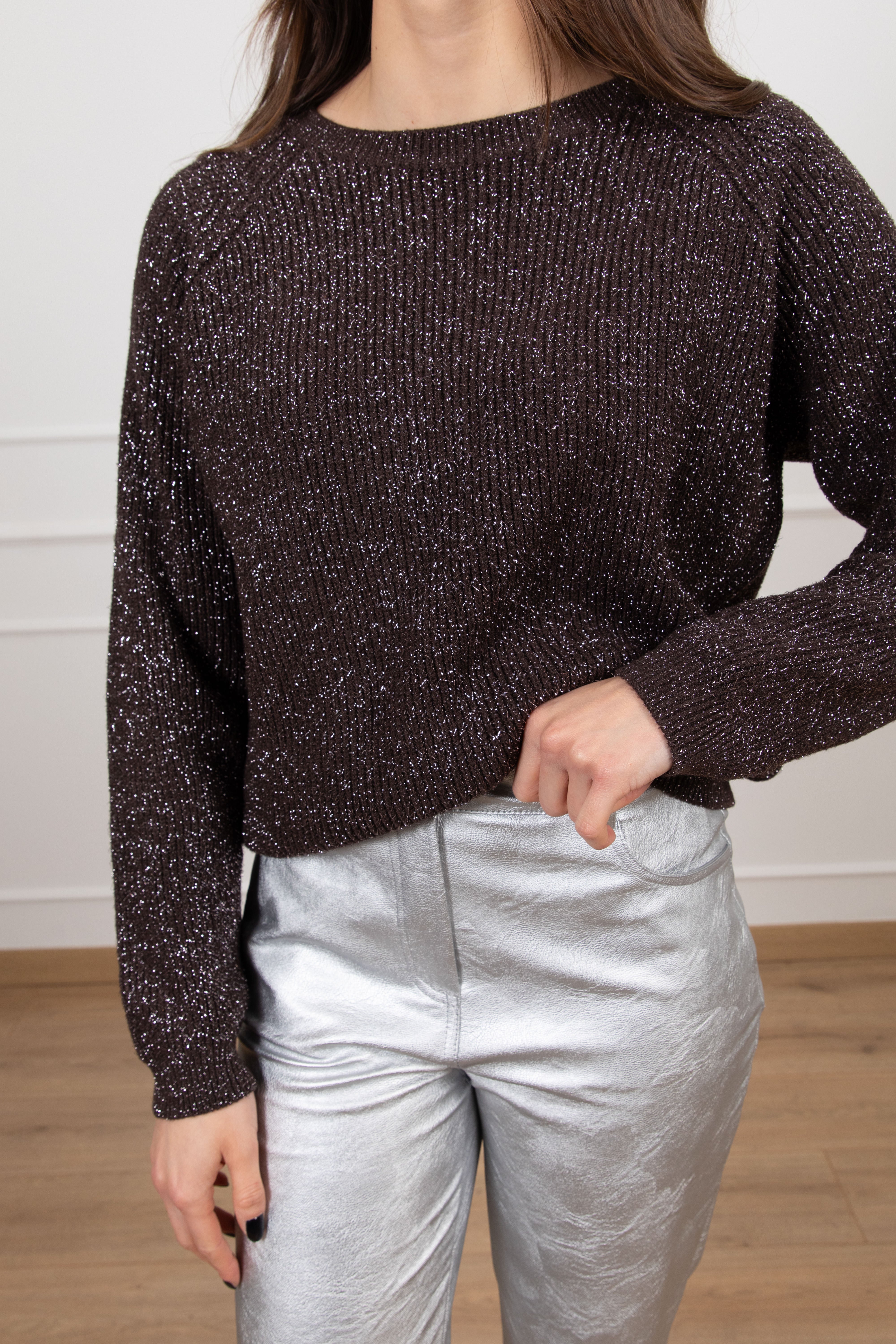 Pull girocollo in lurex Susy Mix