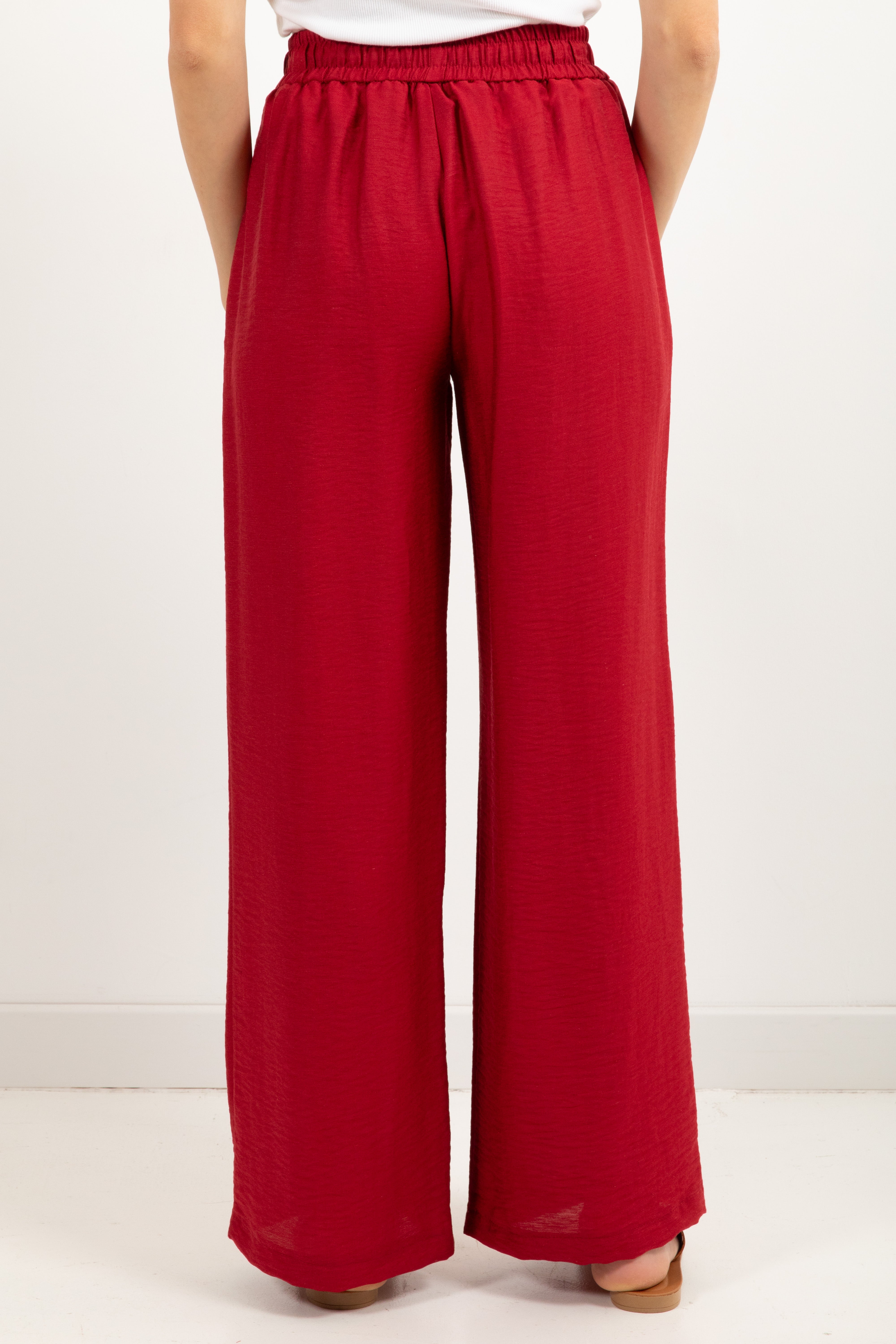 Pantalone con coulisse in lino e viscosa ViCOLO
