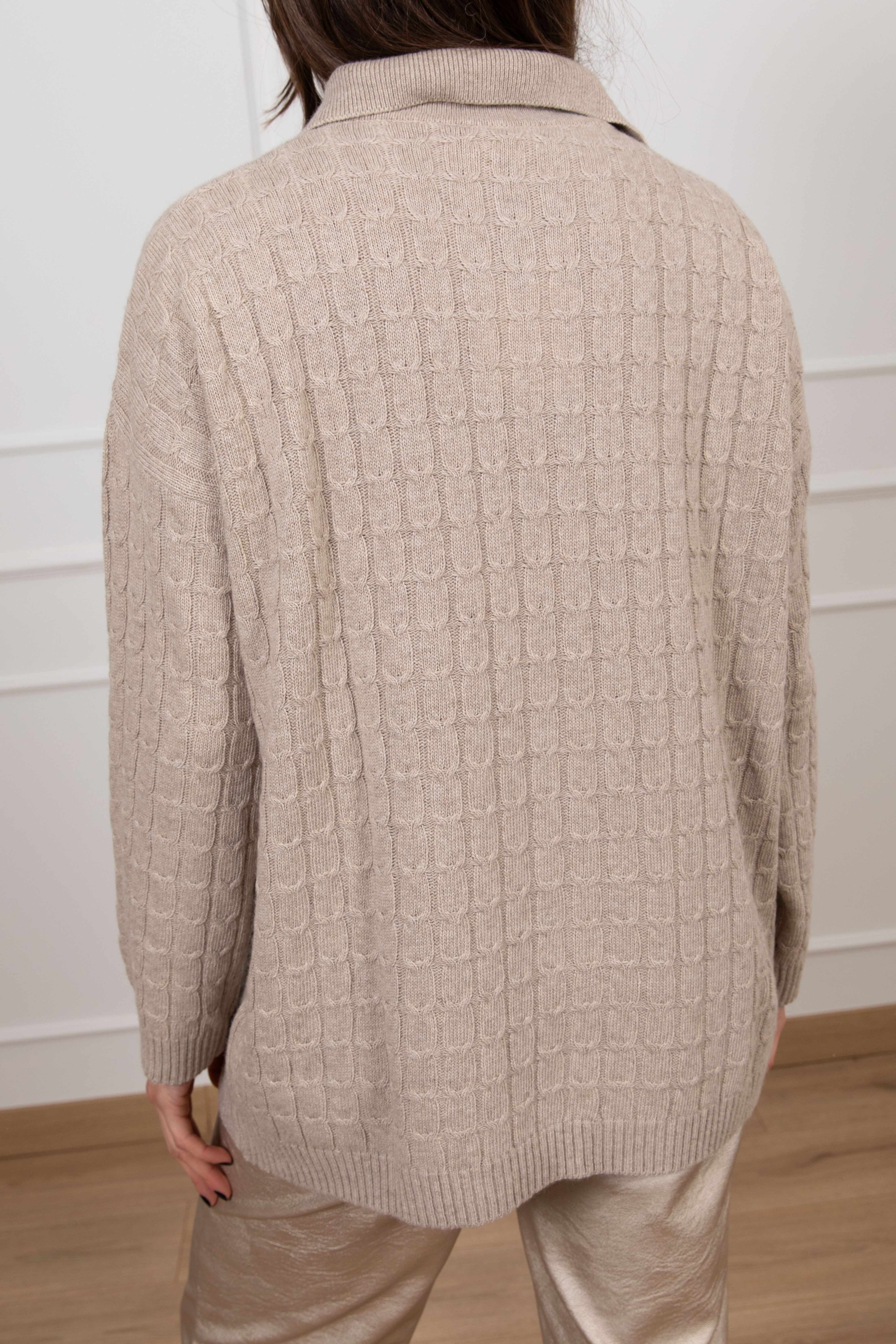 Polo treccia piatta con mono-gram ViCOLO