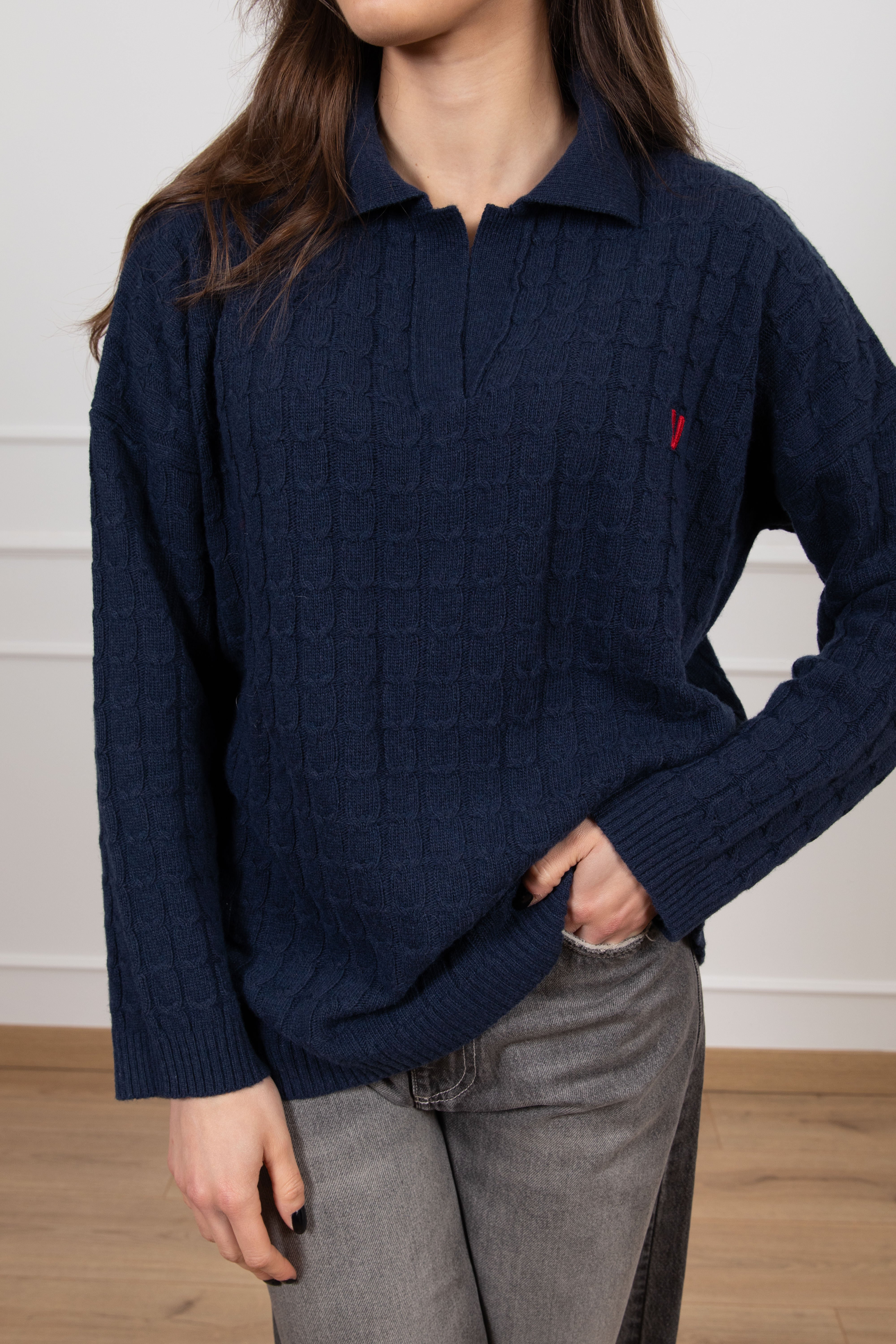 Polo treccia piatta con mono-gram ViCOLO