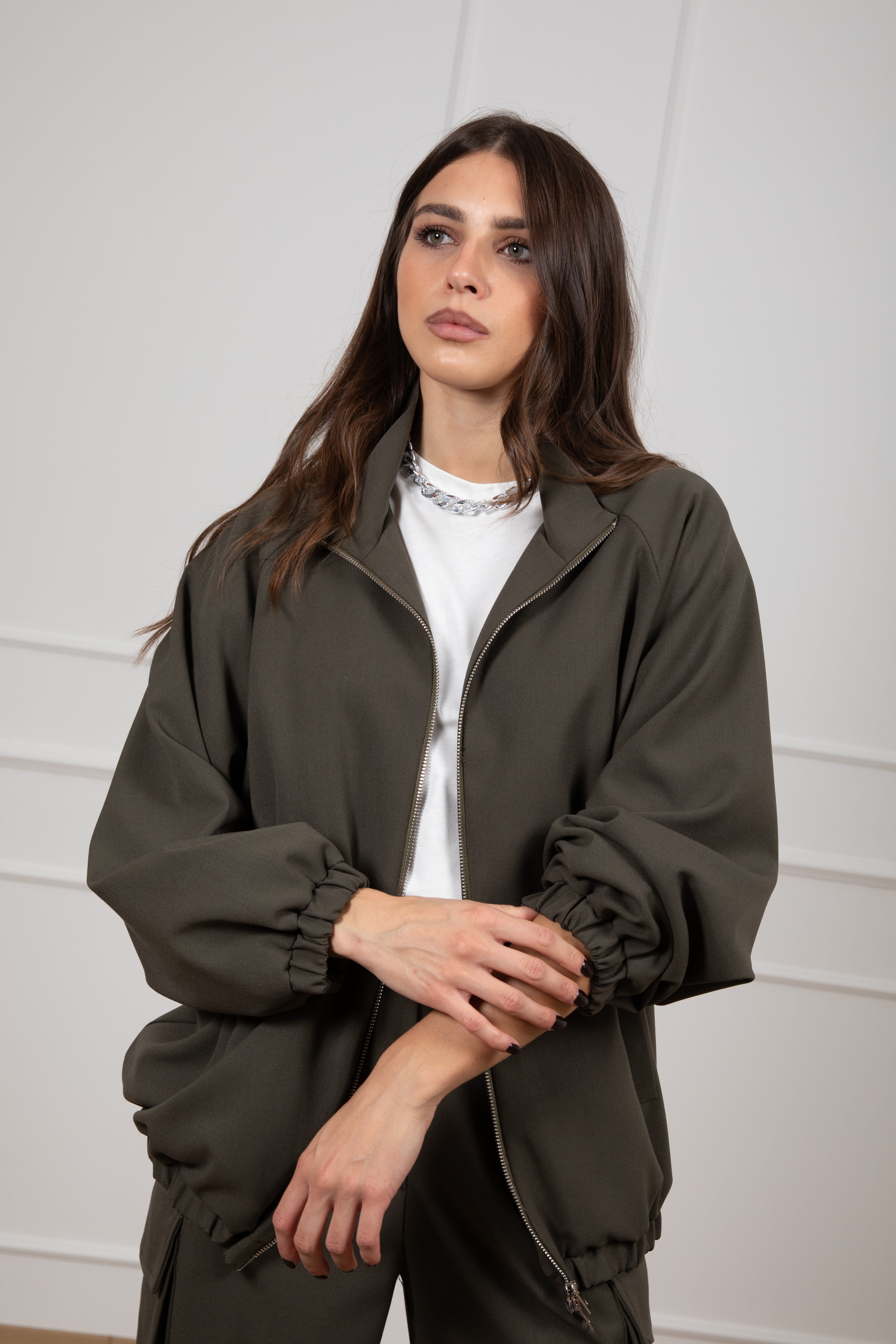 Bomber in viscosa Dixie