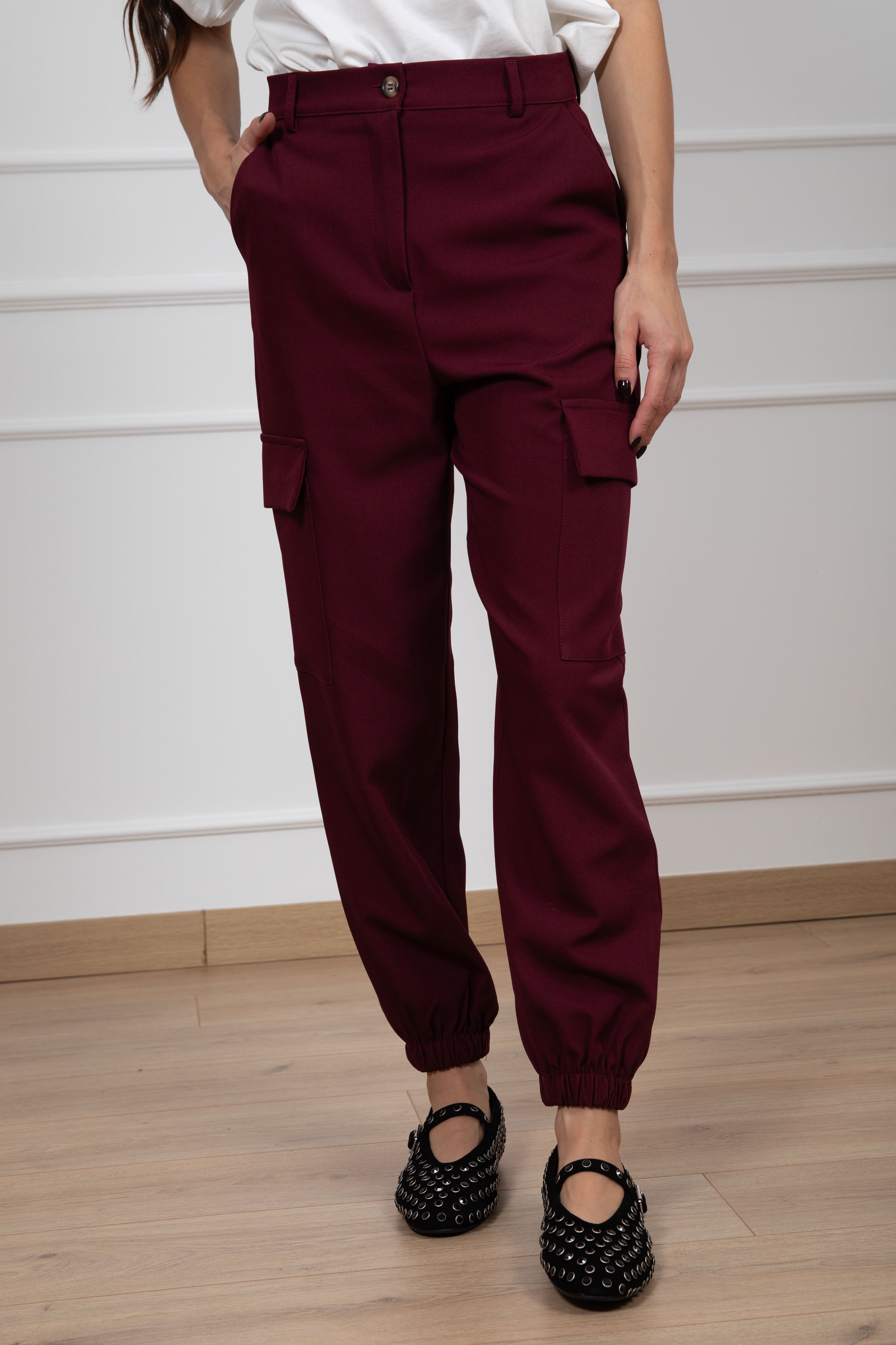 Pantalone cargo con elastico sul fondo ViCOLO