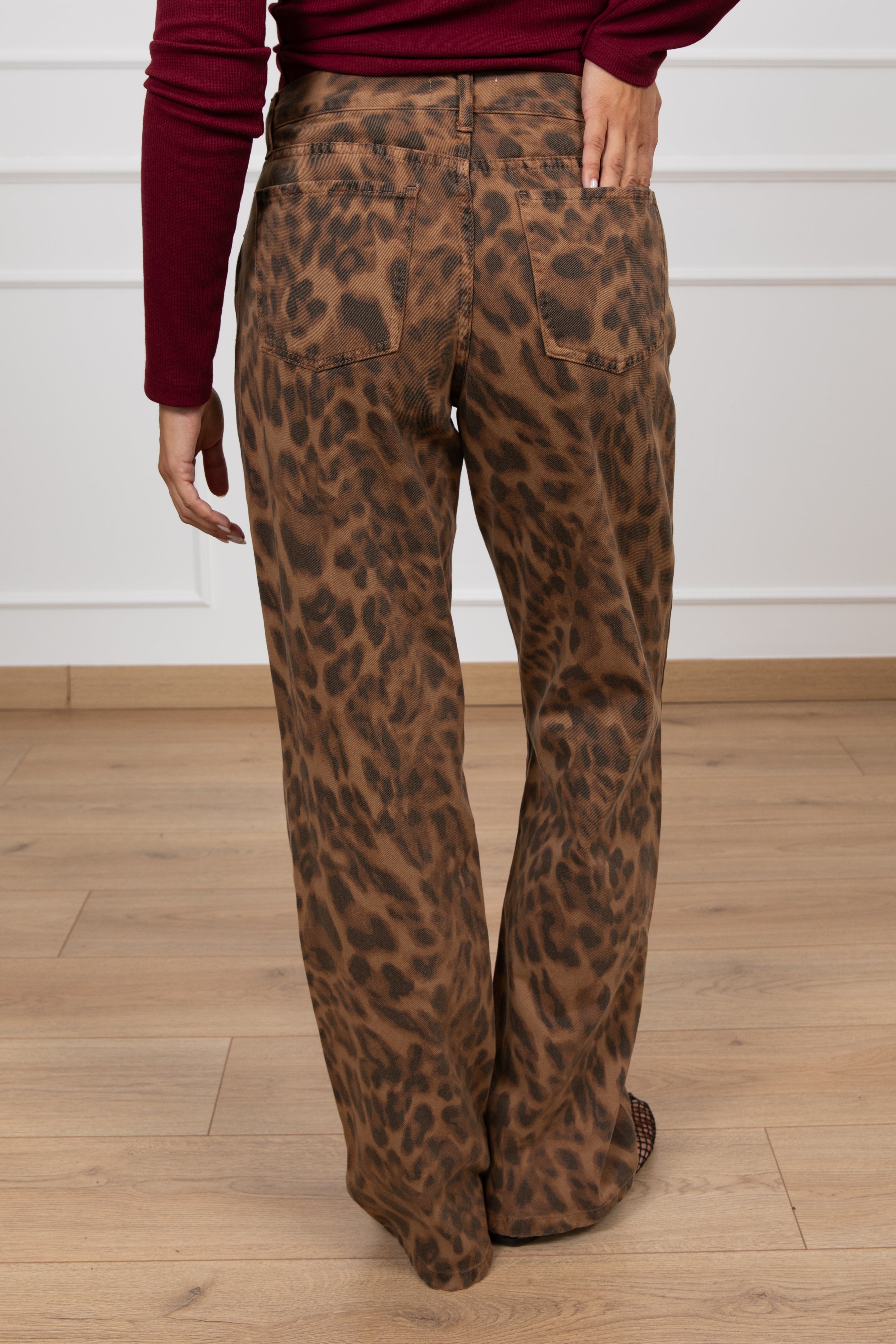 Jeans animalier gamba dritta ViCOLO