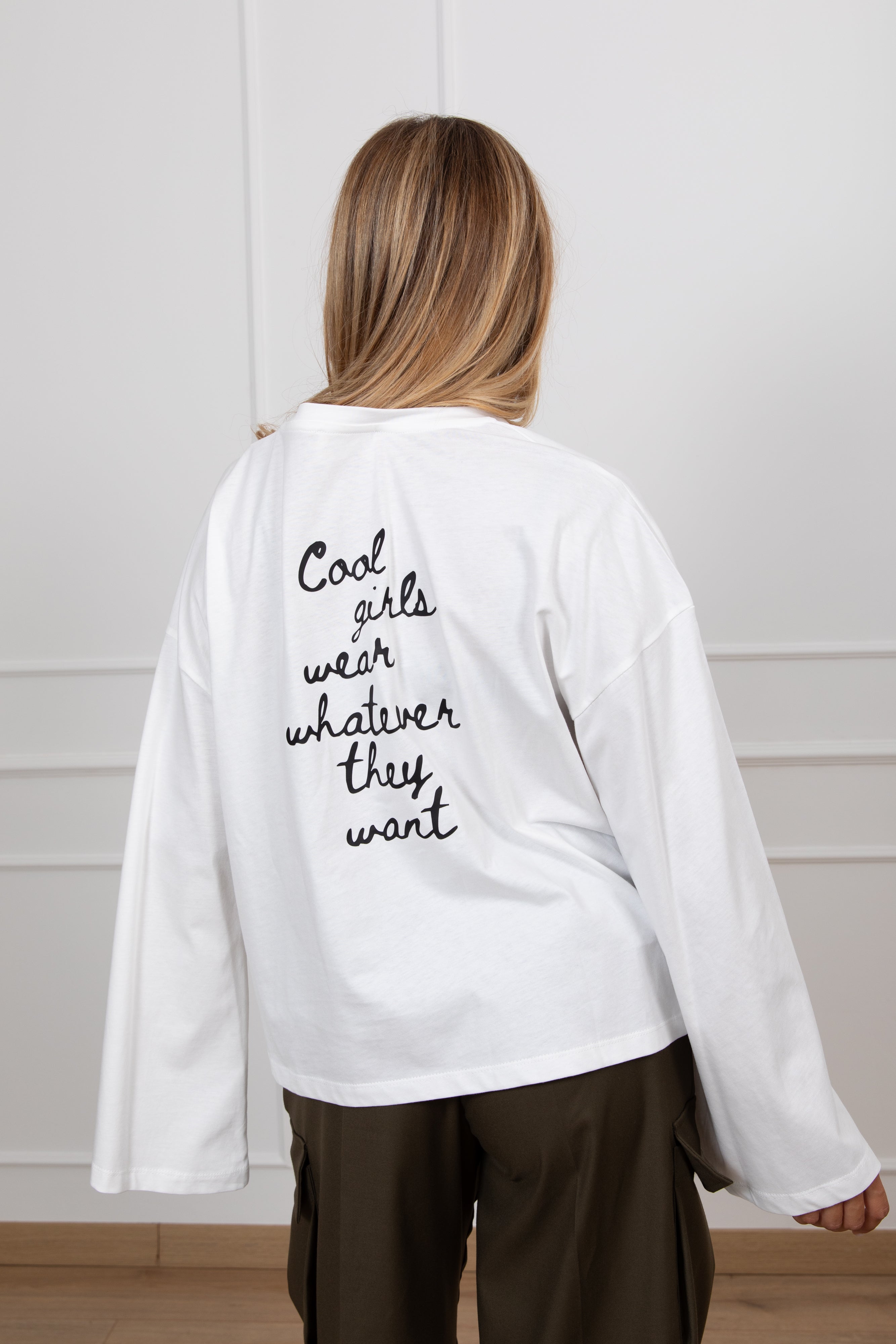 T-shirt manica lunga "Cool girls" ViCOLO