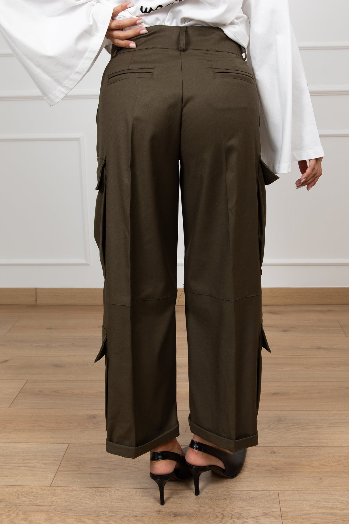 Pantalone cargo in viscosa variante militare ViCOLO