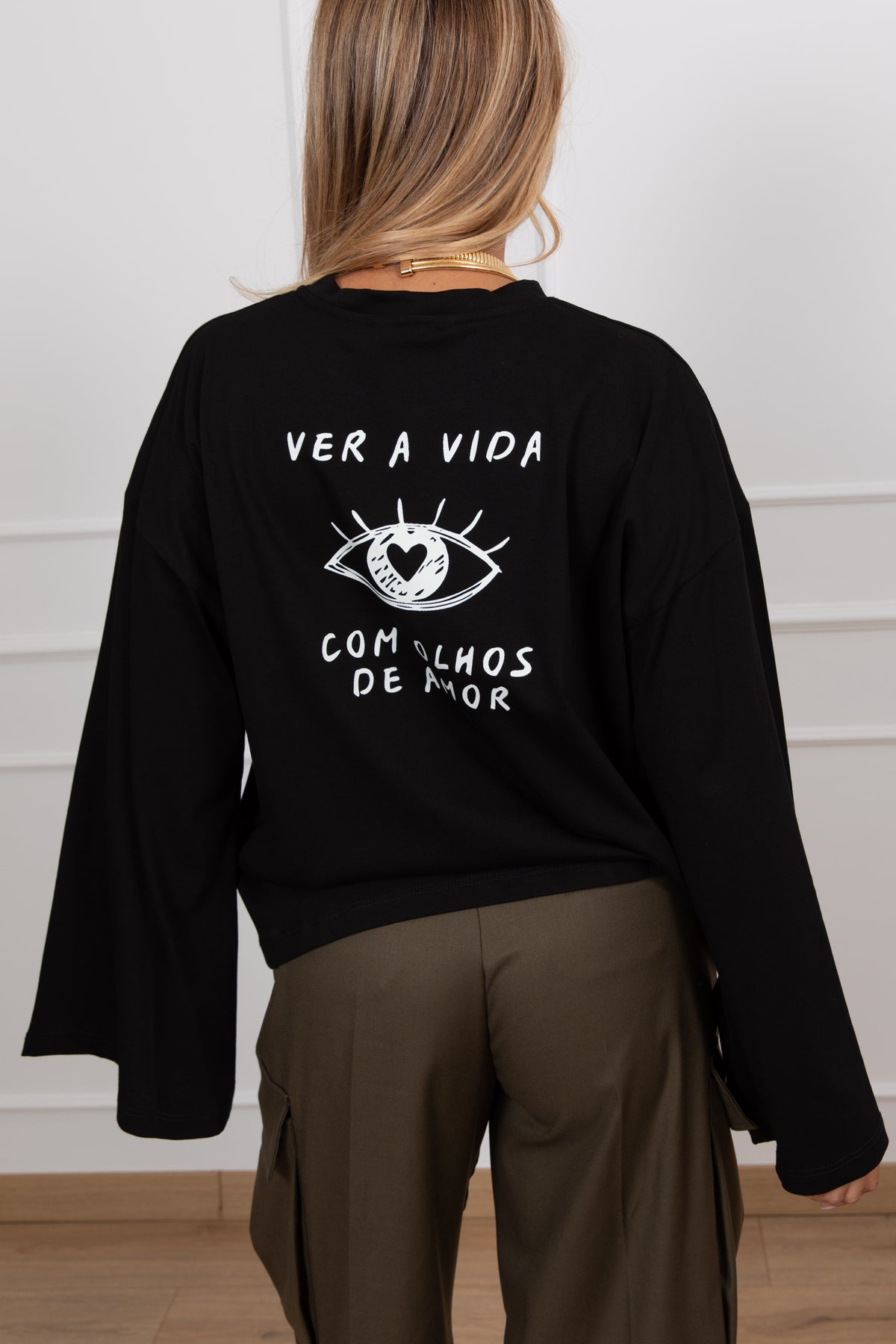 T-shirt manica lunga "Ver a vida" ViCOLO