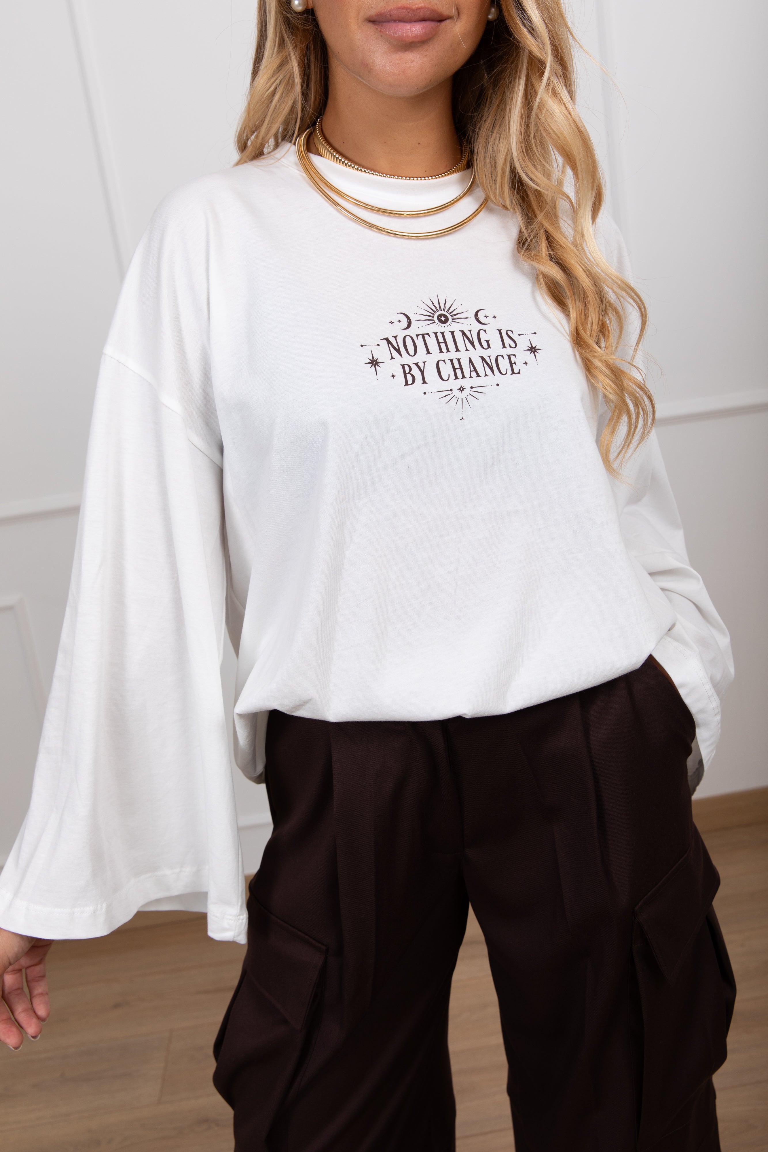 T-shirt manica lunga "Nothing is by chance" ViCOLO