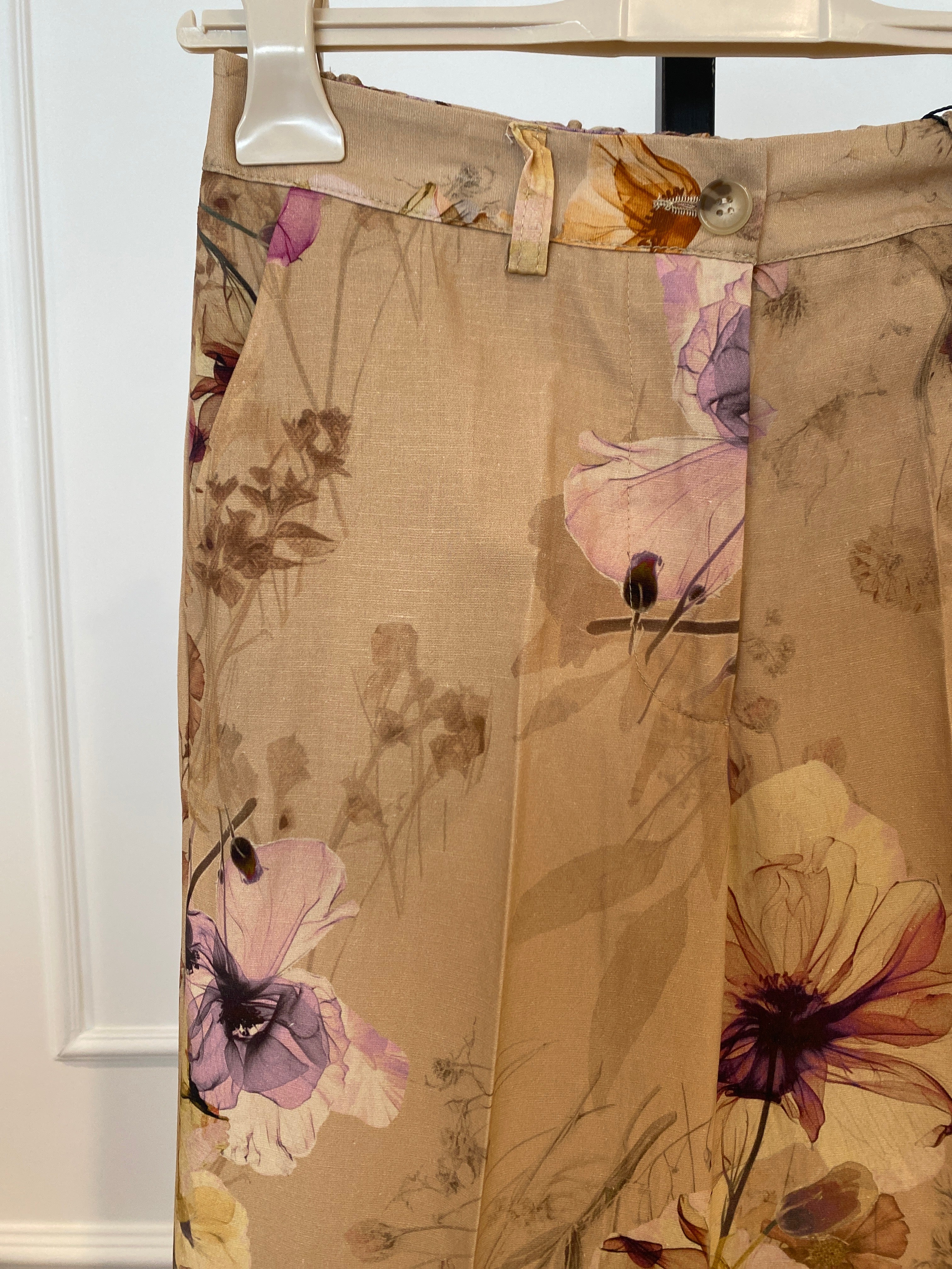 Pantalone flowers in viscosa a palazzo Dixie