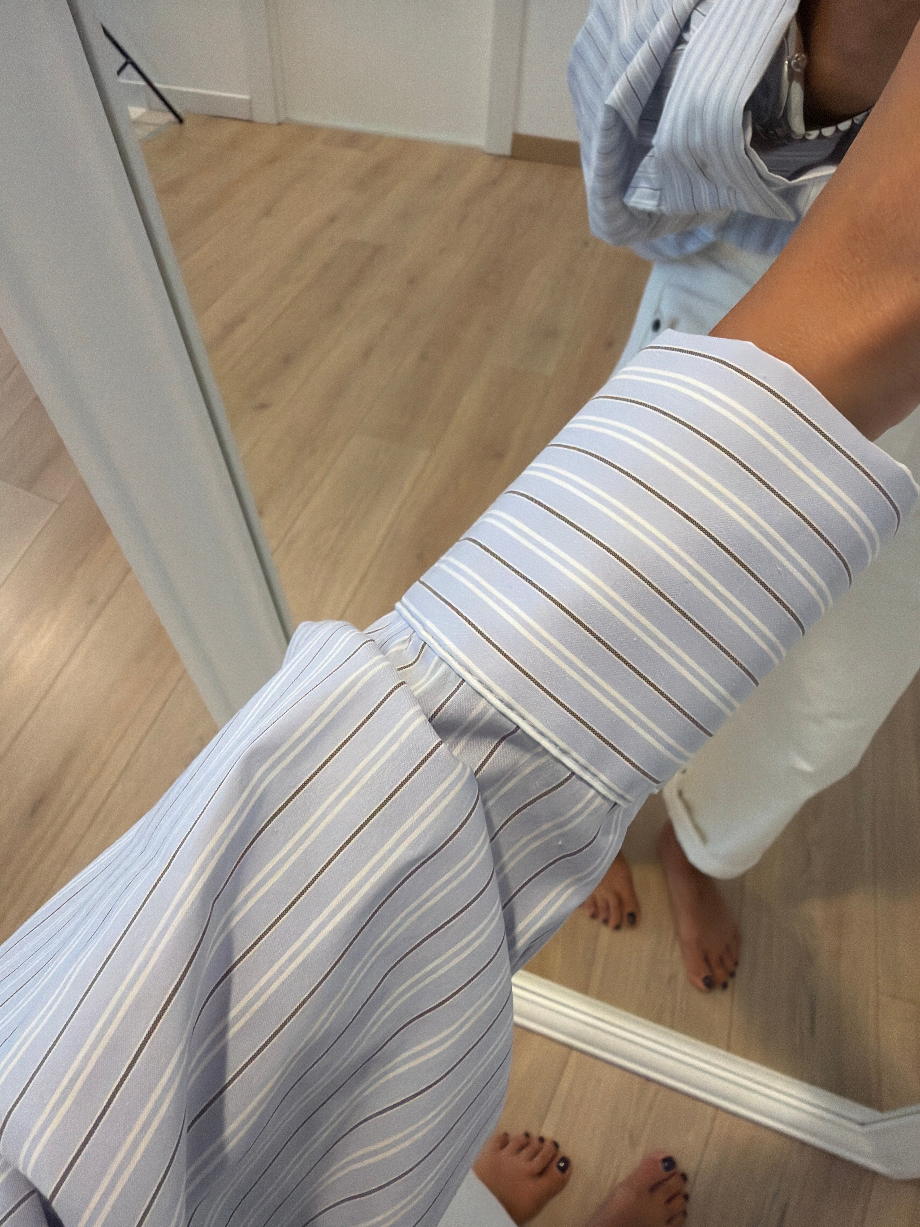 Camicia bacchettata con tasca paillettes Tensione IN