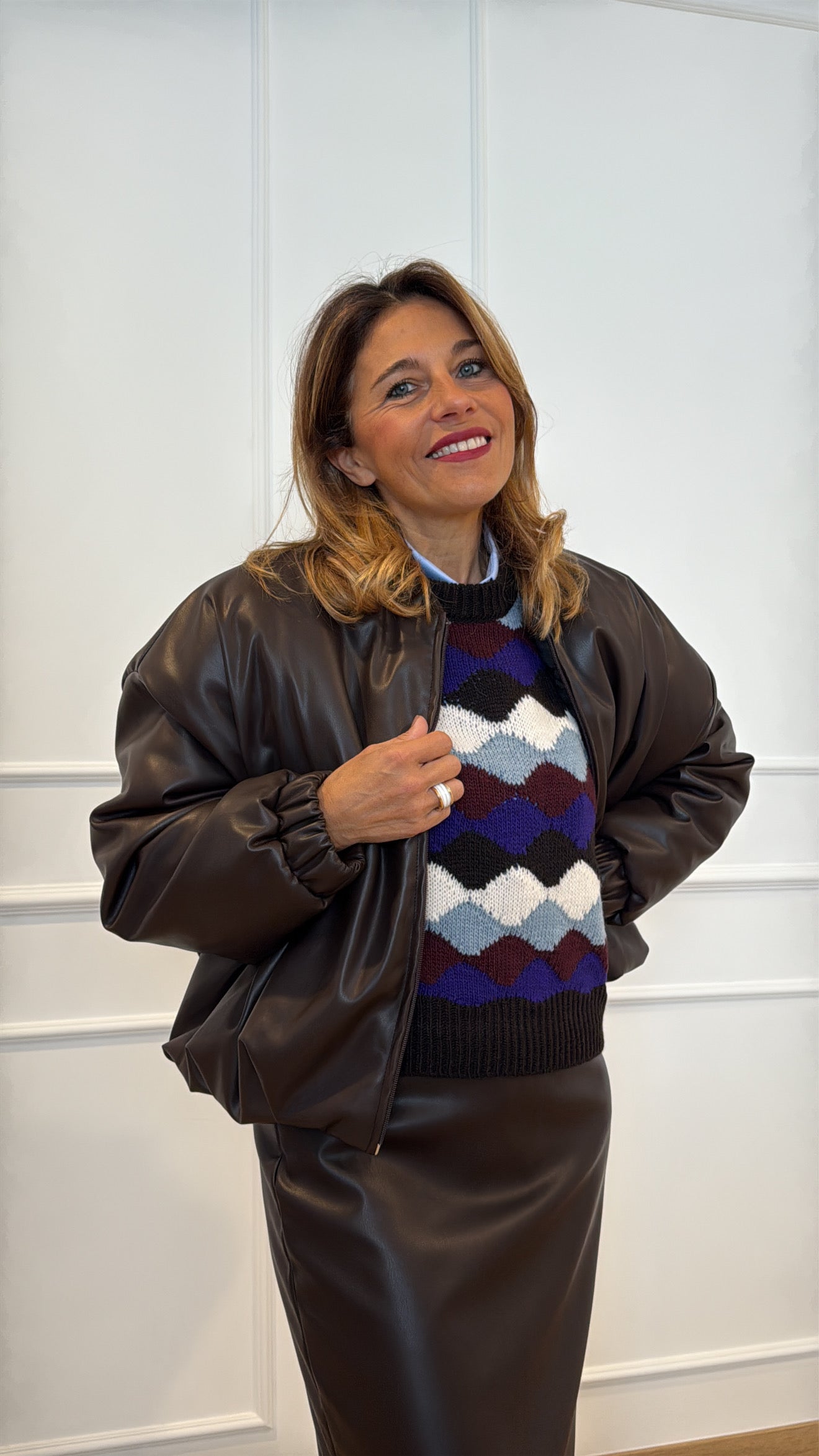 Bomber in eco-pelle ViCOLO